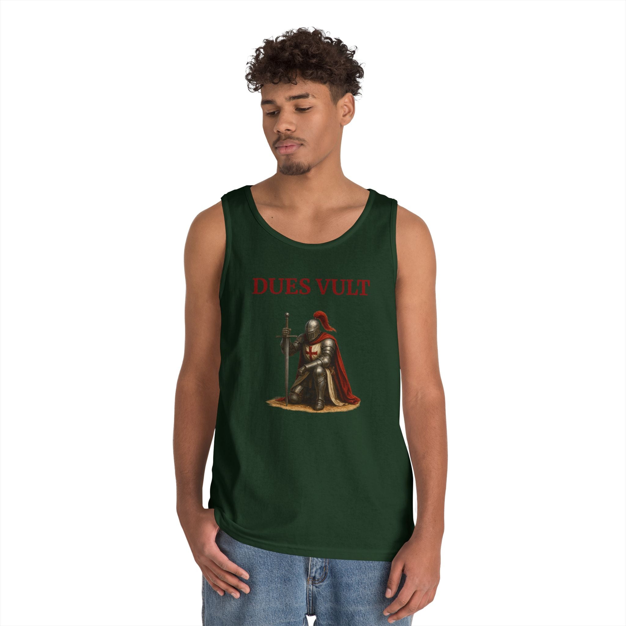 Knight-Inspired Dues Vult Crusader Tank Top