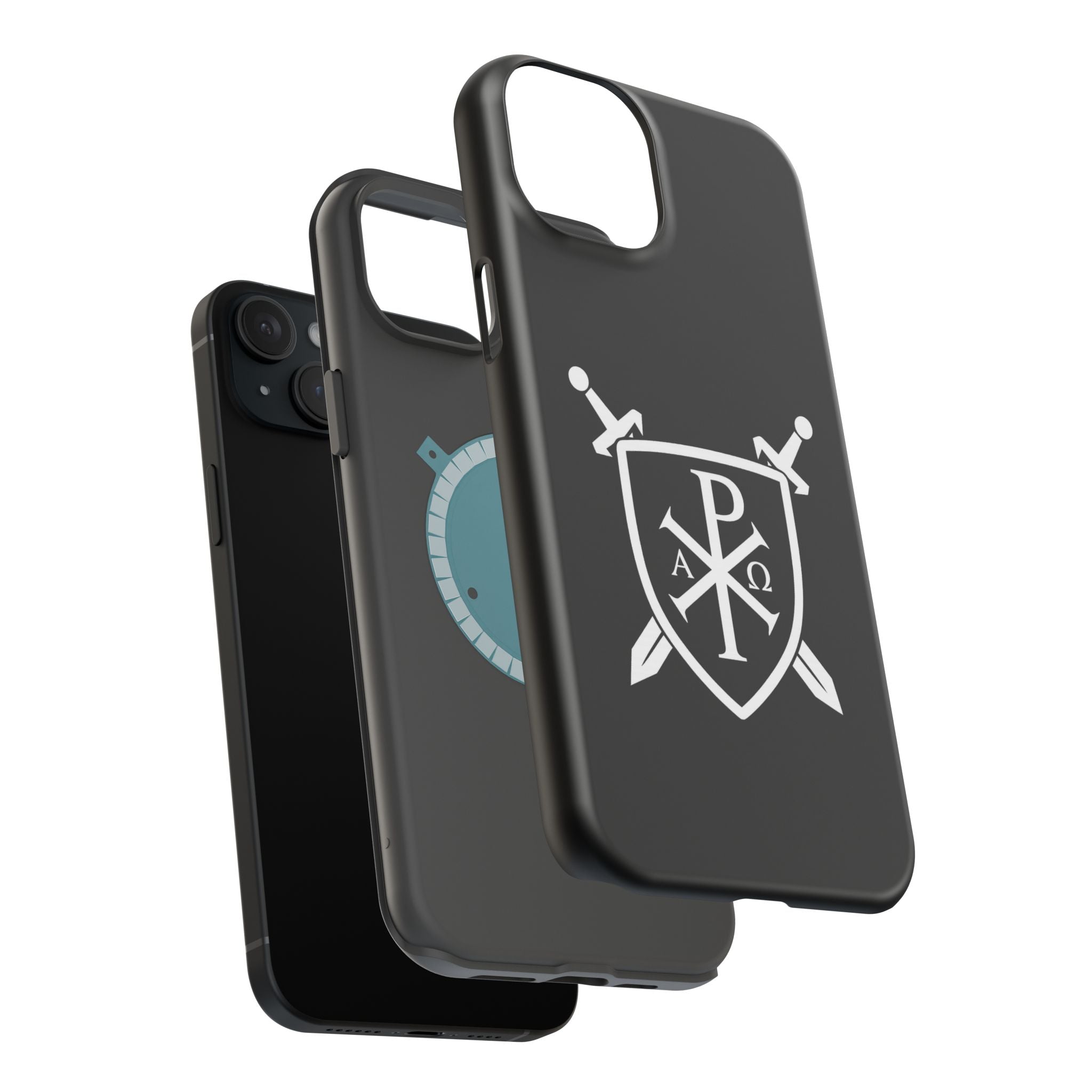 Swords and Shield Pi Chi Rho Graphic Design Magnetic Impact-Resistant Cases