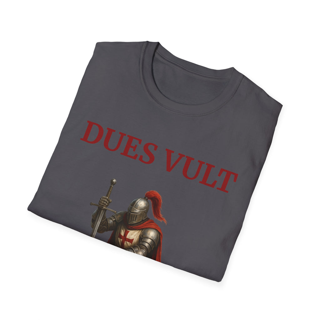 Inspirational Dues Vult Crusader T-Shirt for Knights