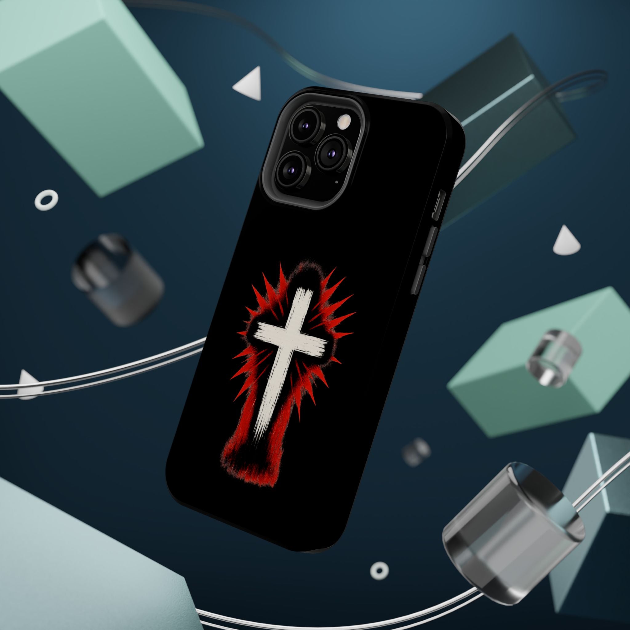 Crucifix Magnetic Impact Resistant Phone Case