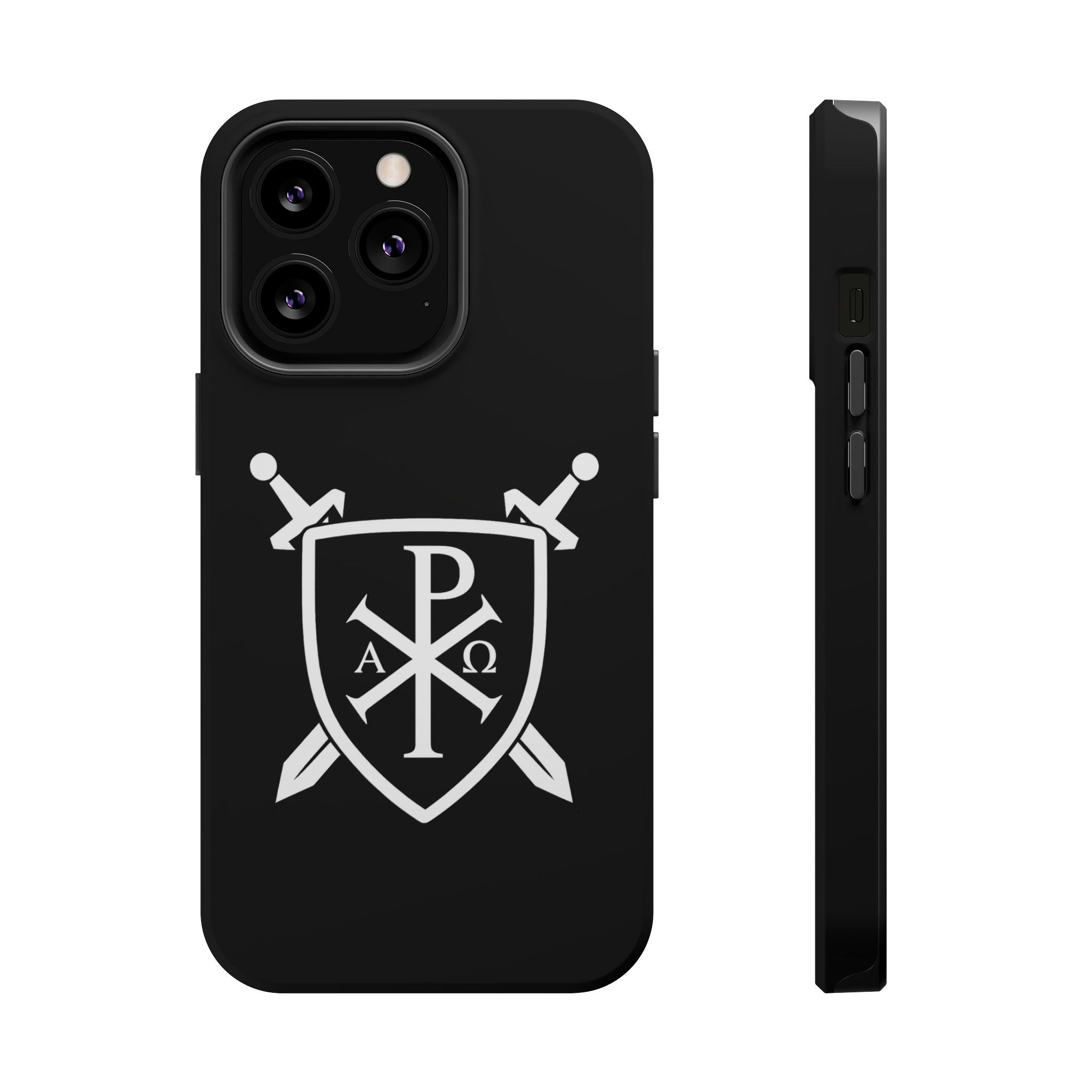 Swords and Shield Pi Chi Rho Graphic Design Magnetic Impact-Resistant Cases