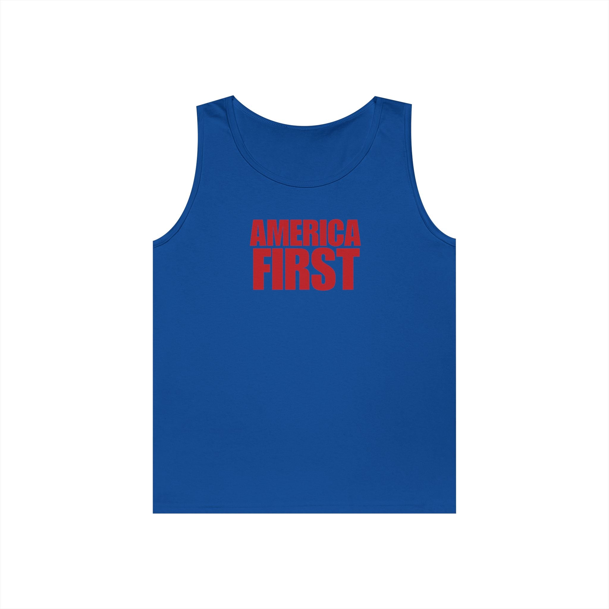America First Red Heavy Cotton Tank Top
