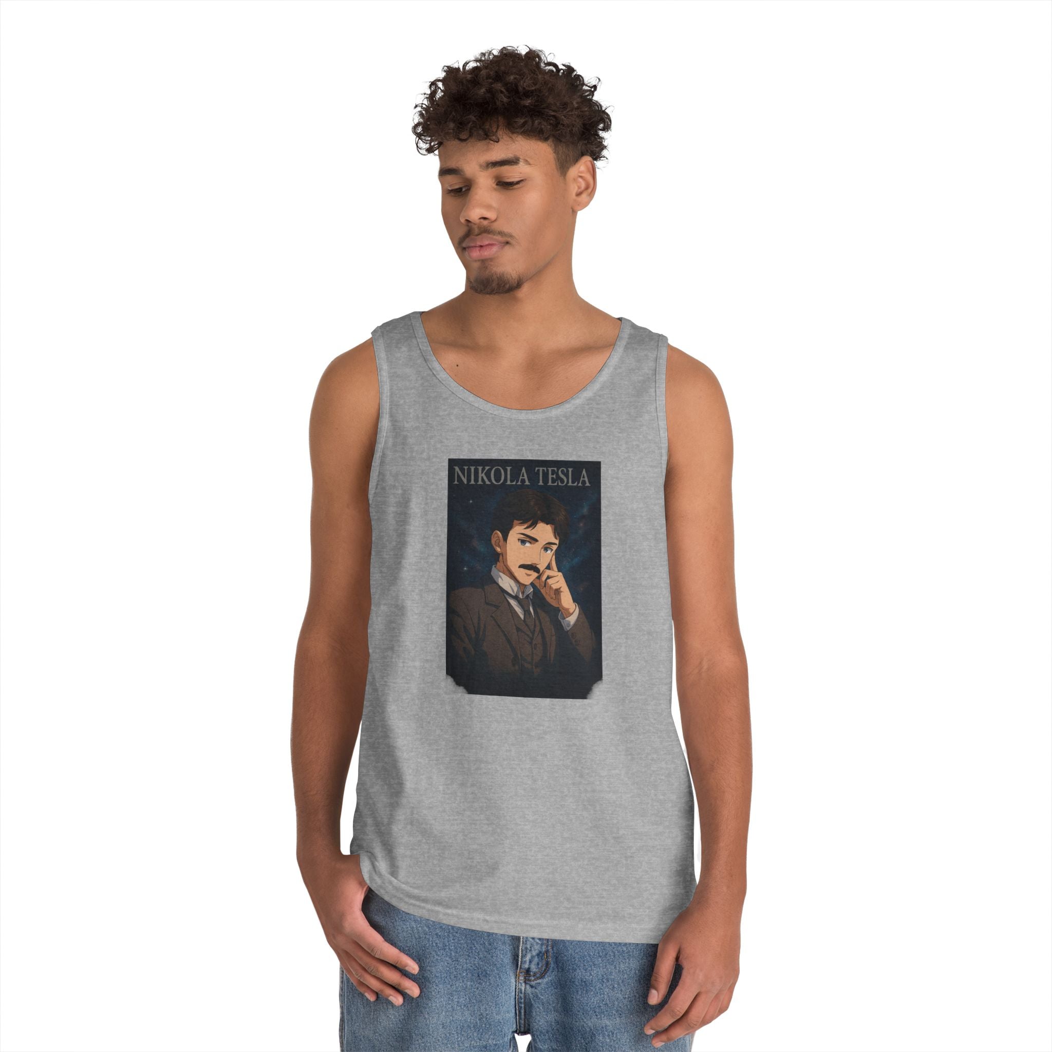Nikola Tesla Unisex Heavy Cotton Tank Top
