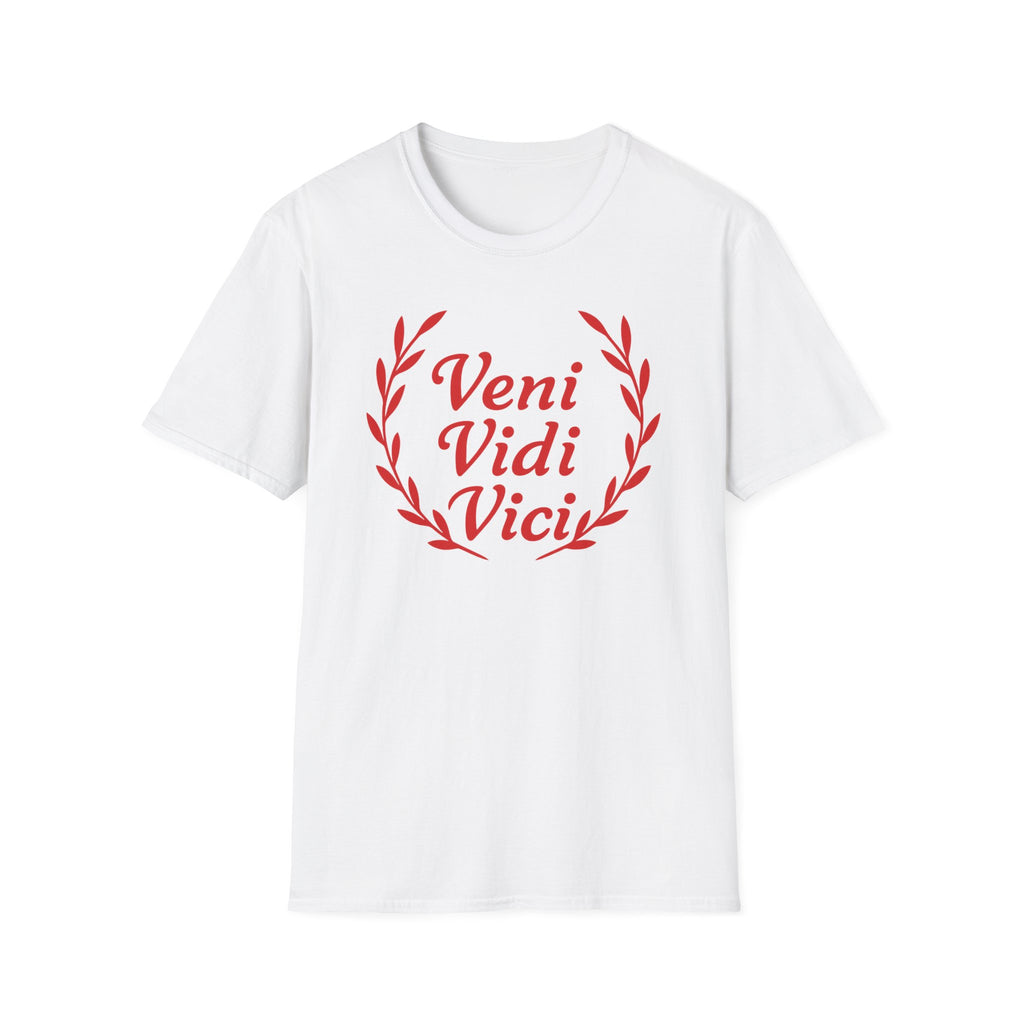 Veni Vidi Vici Light Red Design Softstyle Cotton T-Shirt