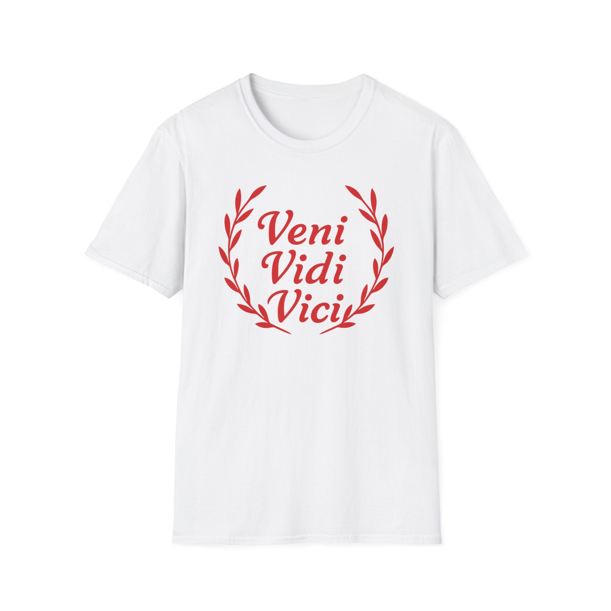 Veni Vidi Vici Light Red Design Softstyle Cotton T-Shirt