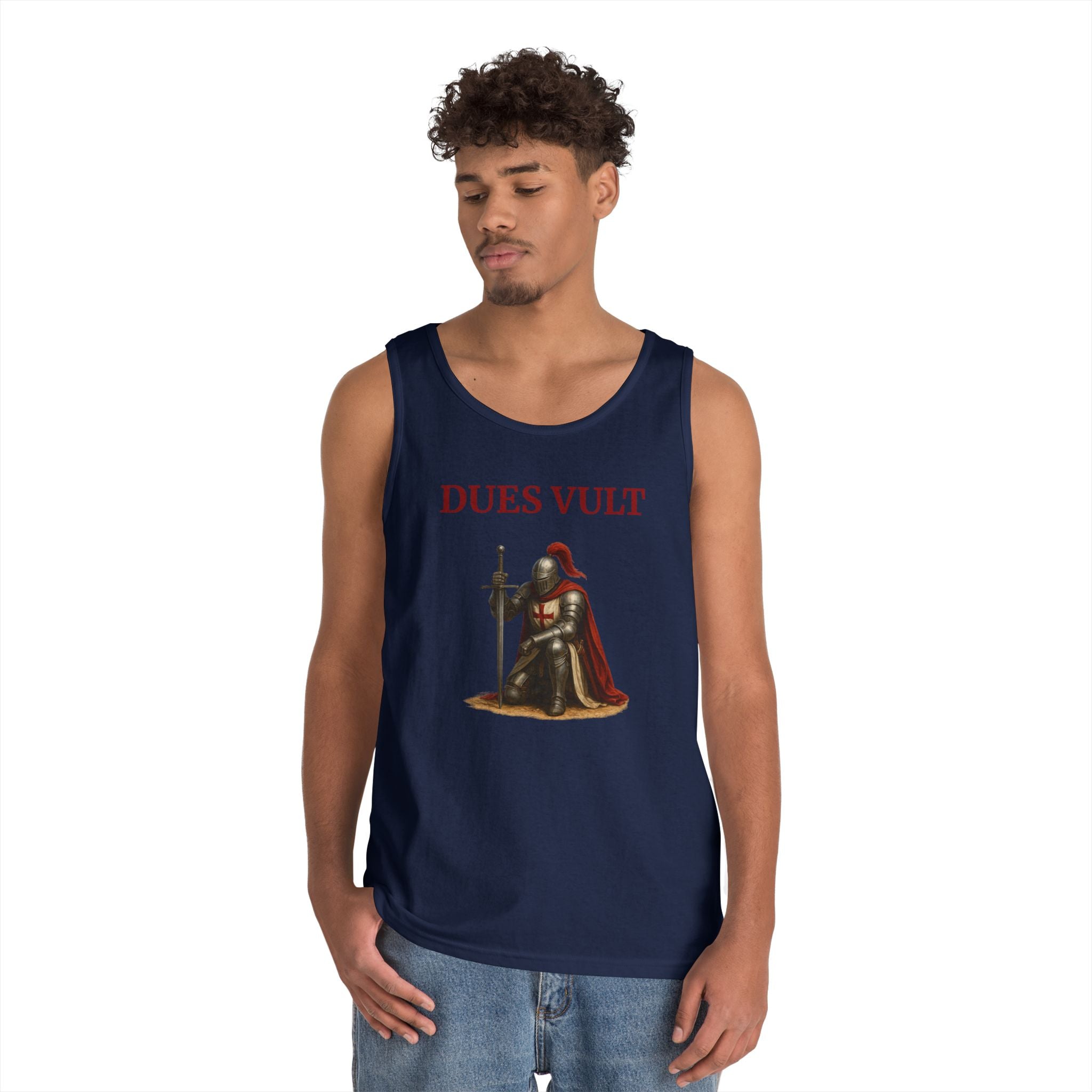 Knight-Inspired Dues Vult Crusader Tank Top