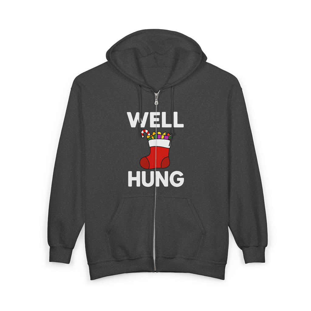 Well Hung Christmas Hoodie | Funny Holiday Sweatshirt | Stocking Humor Gift