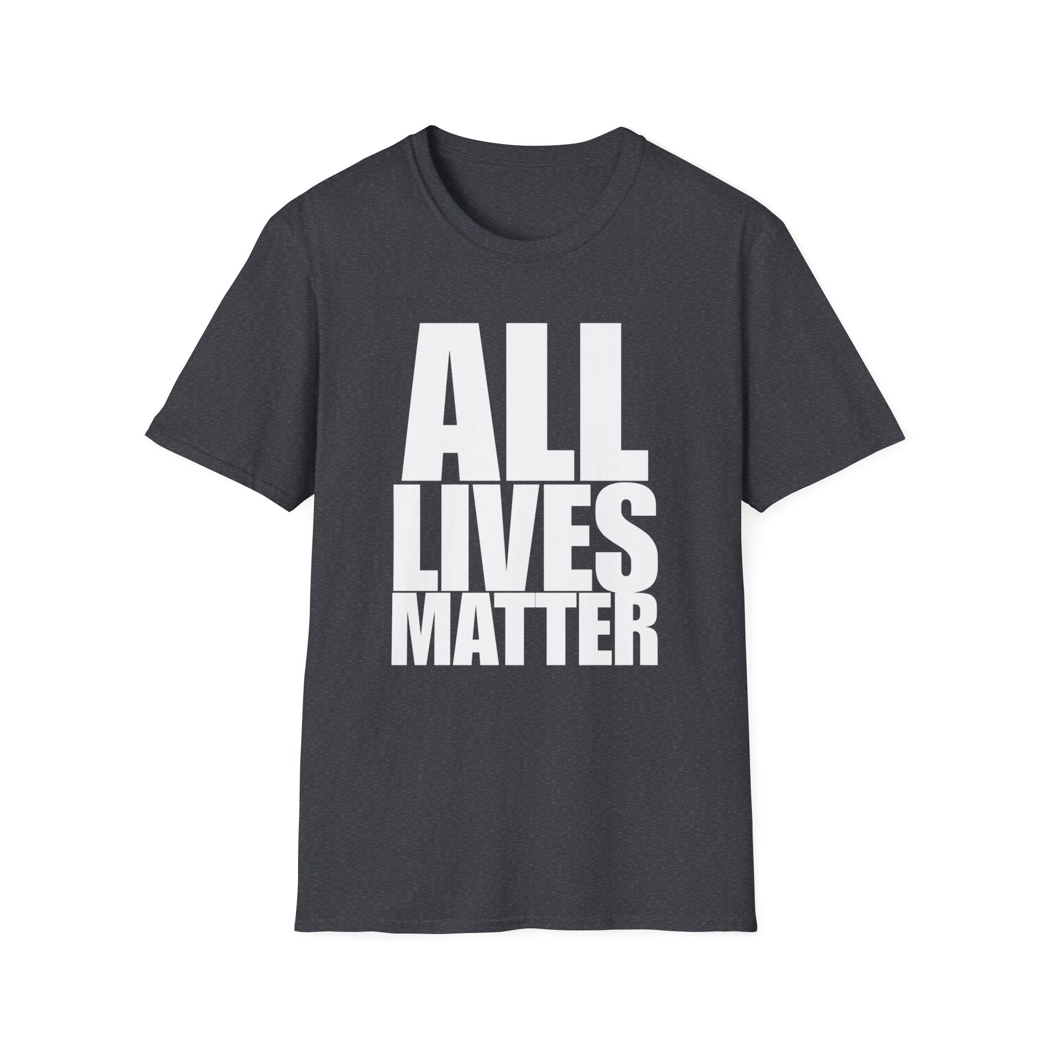 All Lives Matter White Text Softstyle Cotton Shirt T-Shirt