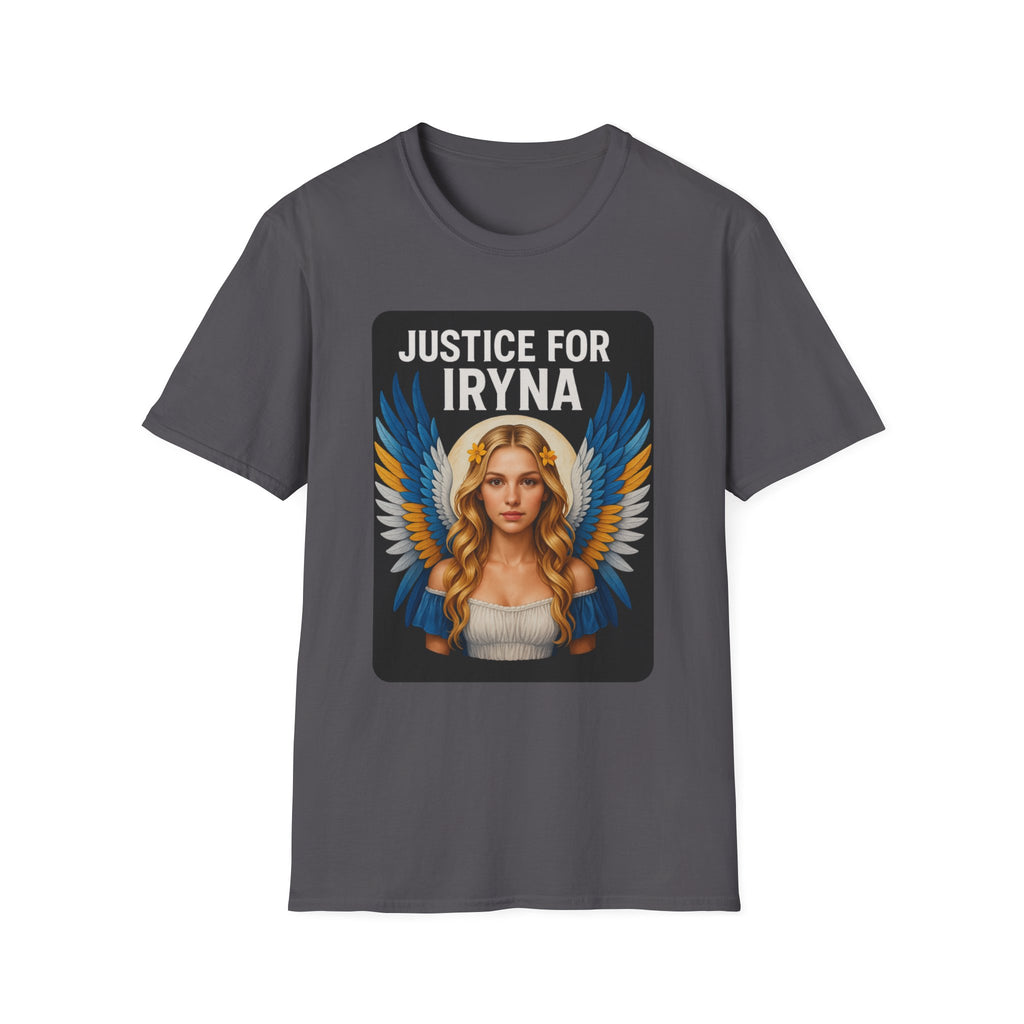 Justice for Iryna Unisex Softstyle T-Shirt, Protest T-Shirt, Statement Apparel
