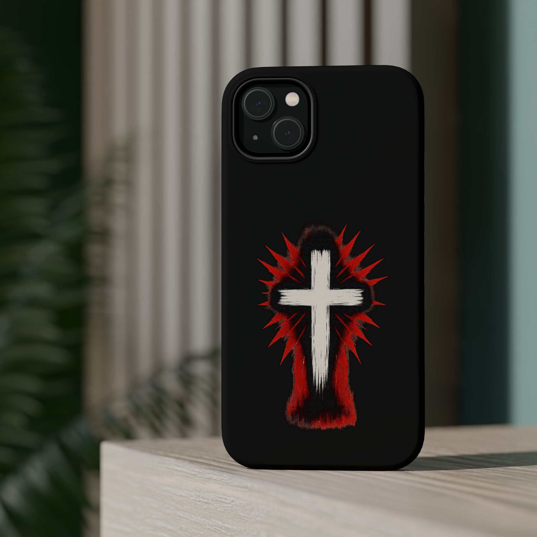 Crucifix Magnetic Impact Resistant Phone Case