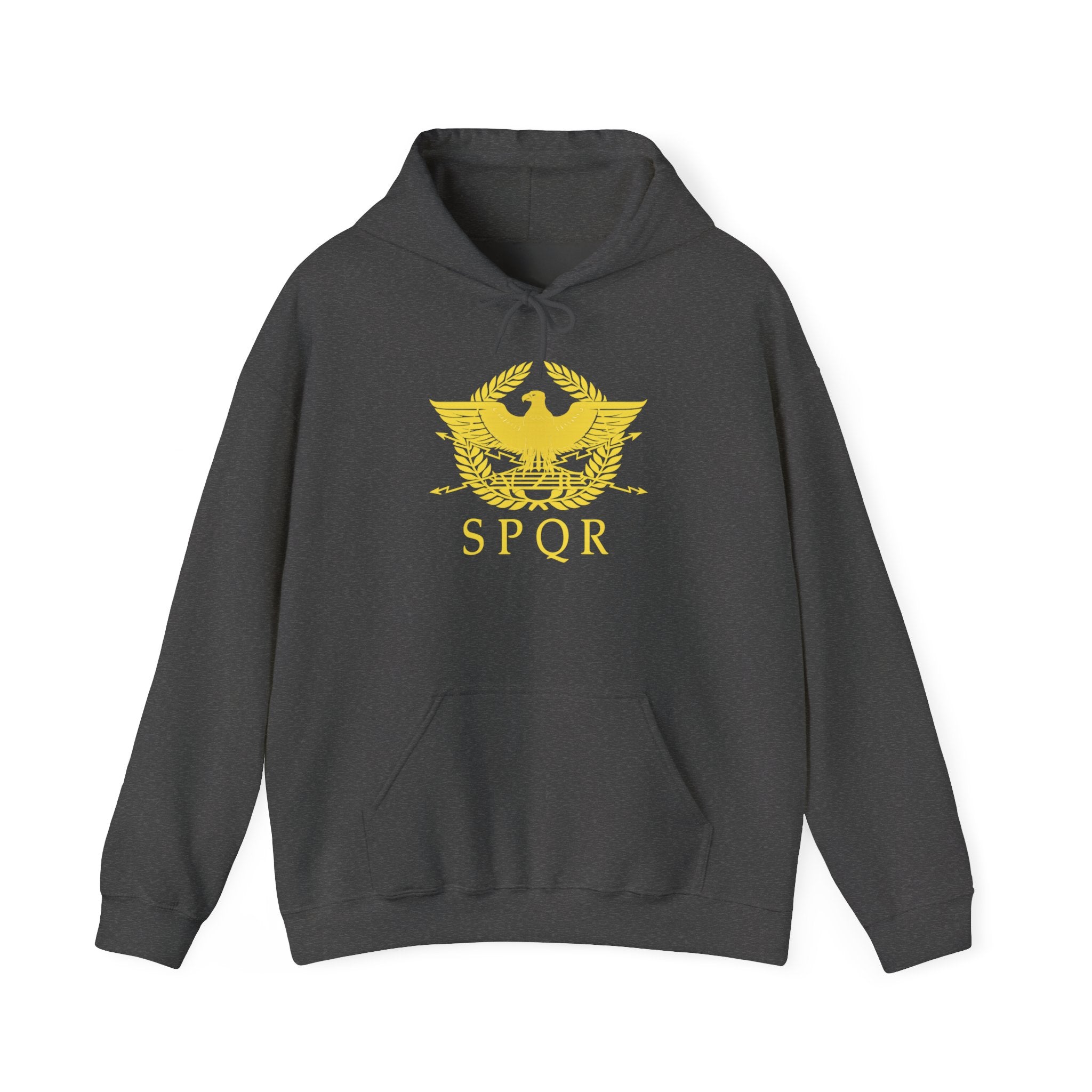 Roman SPQR Eagle Graphic Pull Over Hoodie Sweatshirt