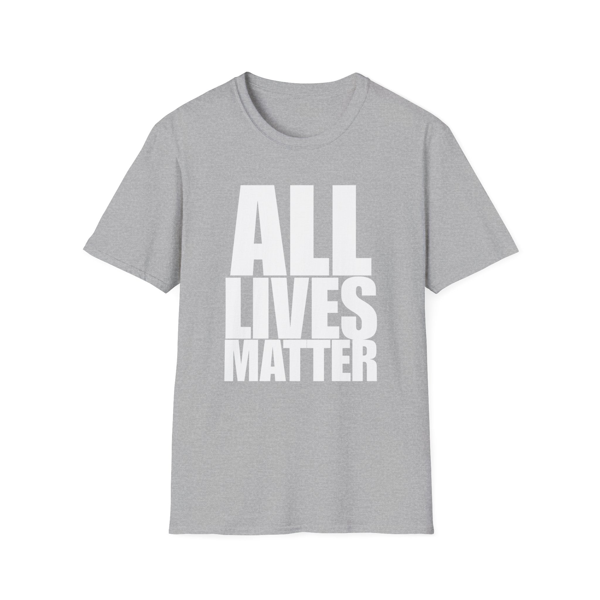 All Lives Matter White Text Softstyle Cotton Shirt T-Shirt