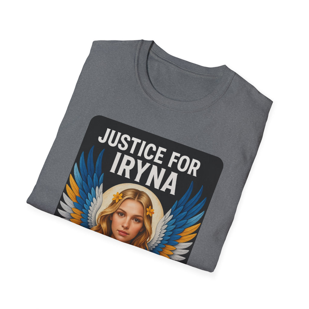 Justice for Iryna Unisex Softstyle T-Shirt, Protest T-Shirt, Statement Apparel