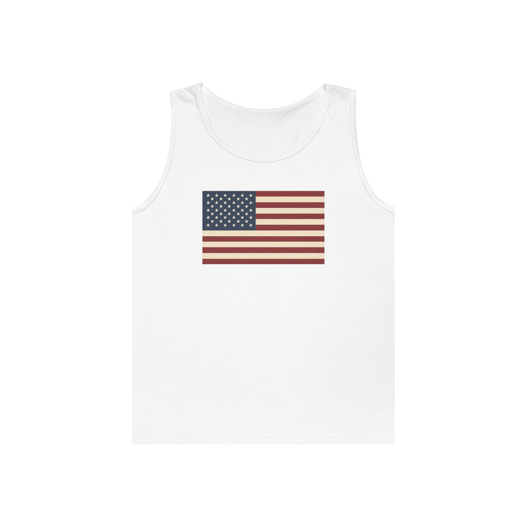 American Flag Heavy Cotton Tank Top