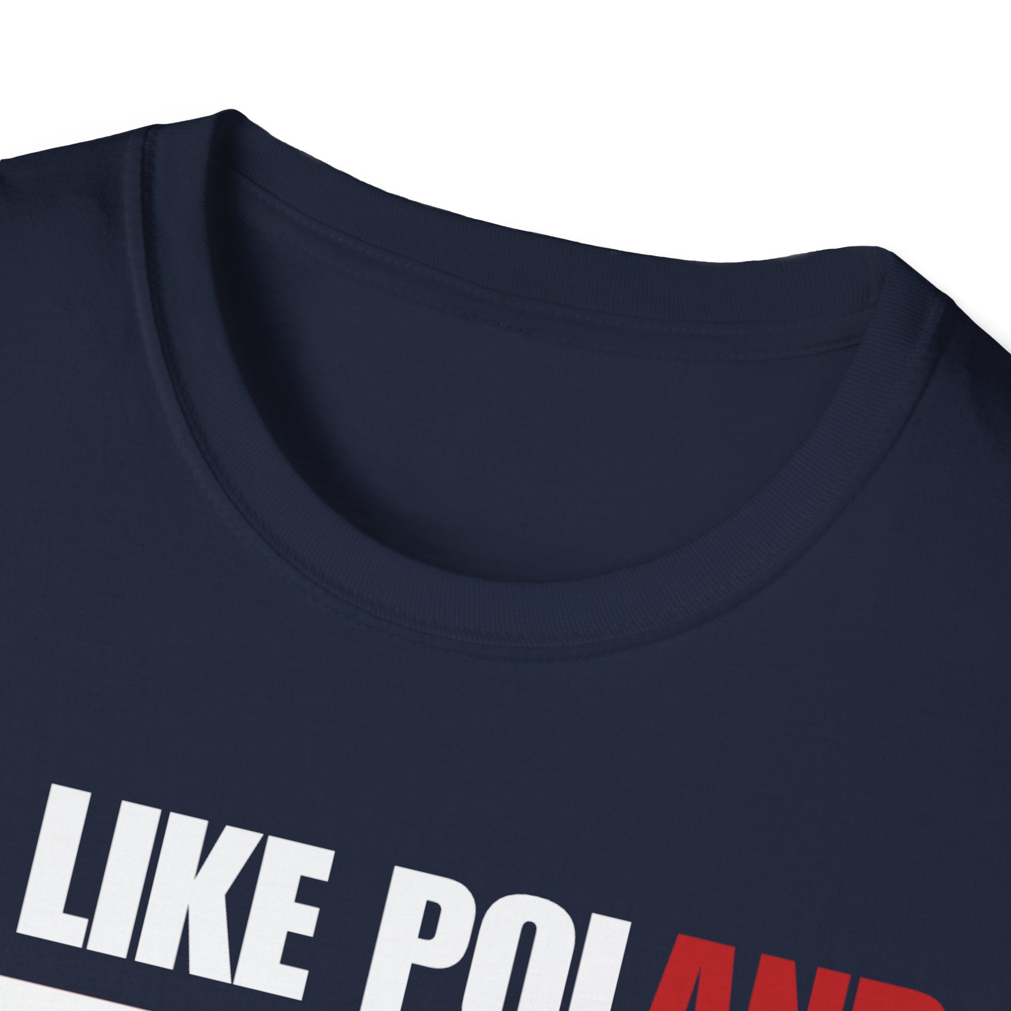 Be Like Poland Winged Hussar Front, Polish Eagle Cross Back Heavy Cotton Softstyle T-Shirt Softstyle Tee