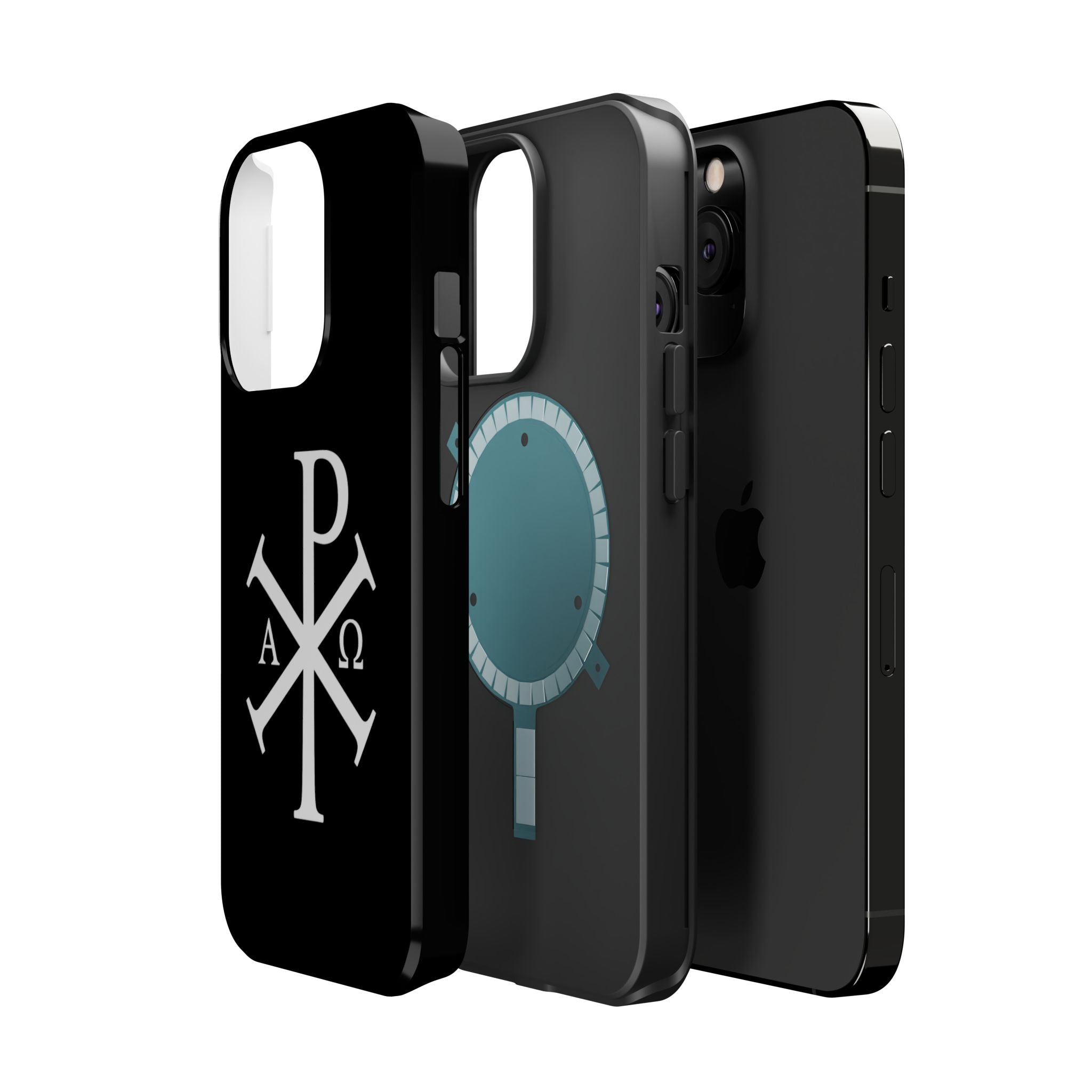Pi Chi Rho White Design Magnetic Impact-Resistant Cases