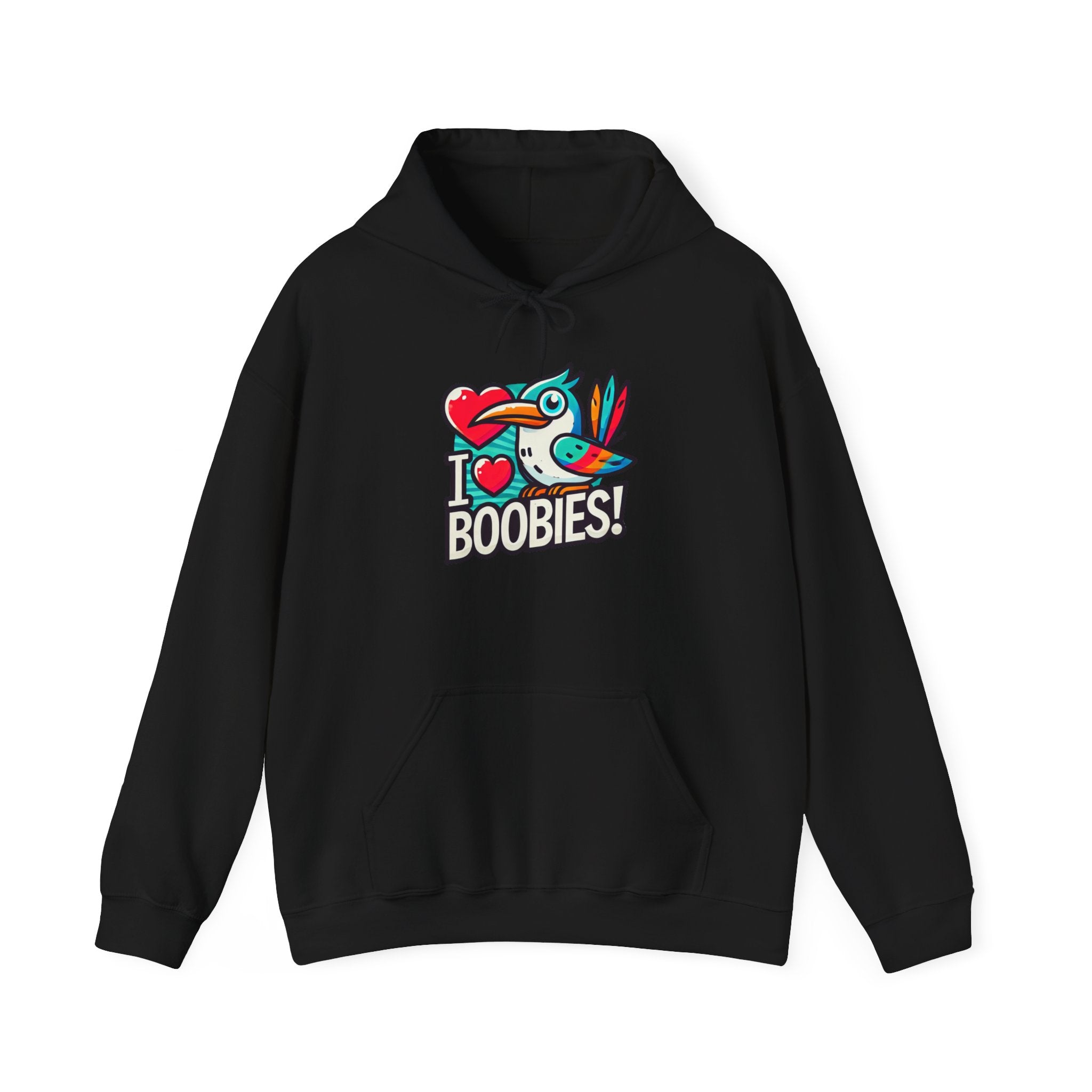 Funny I Heart Boobies Boobie Bird Pull Over Hoodie Sweatshirt