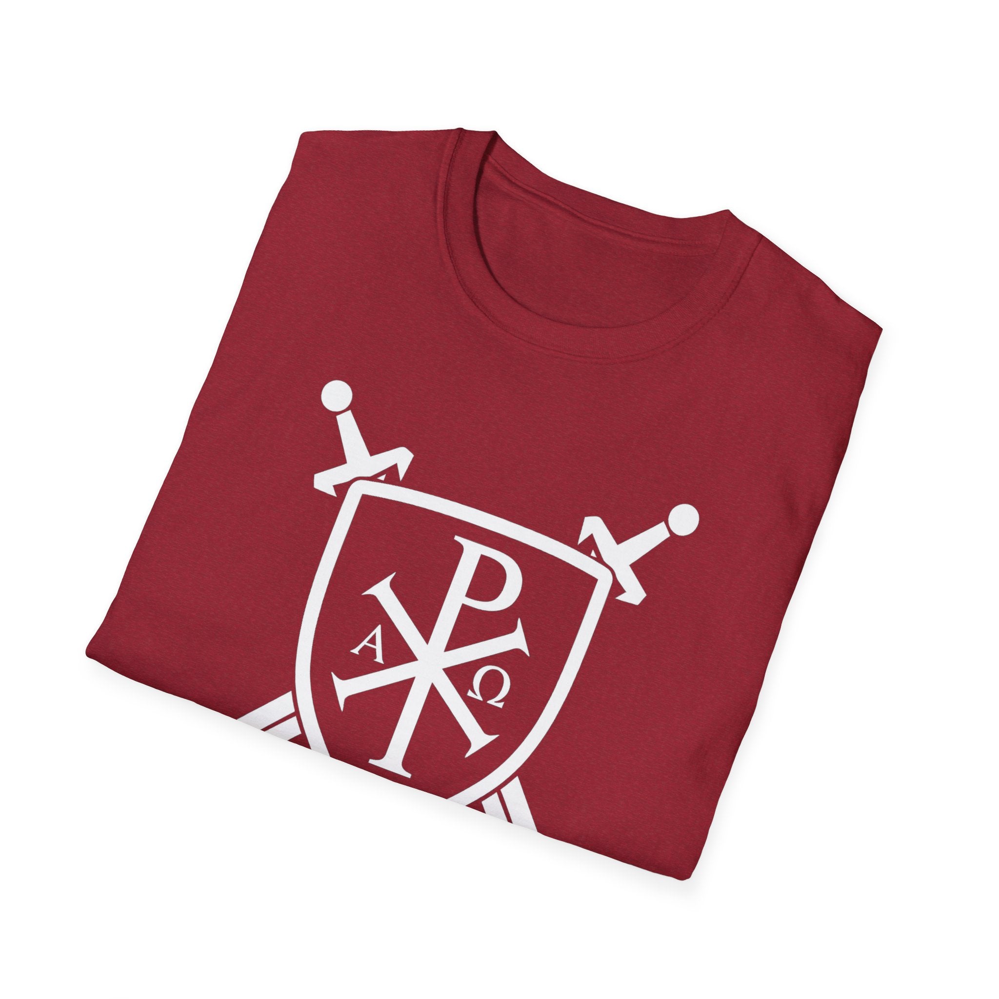 Unique Pi Chi Rho Crest Shield White Design Softstyle T-Shirt