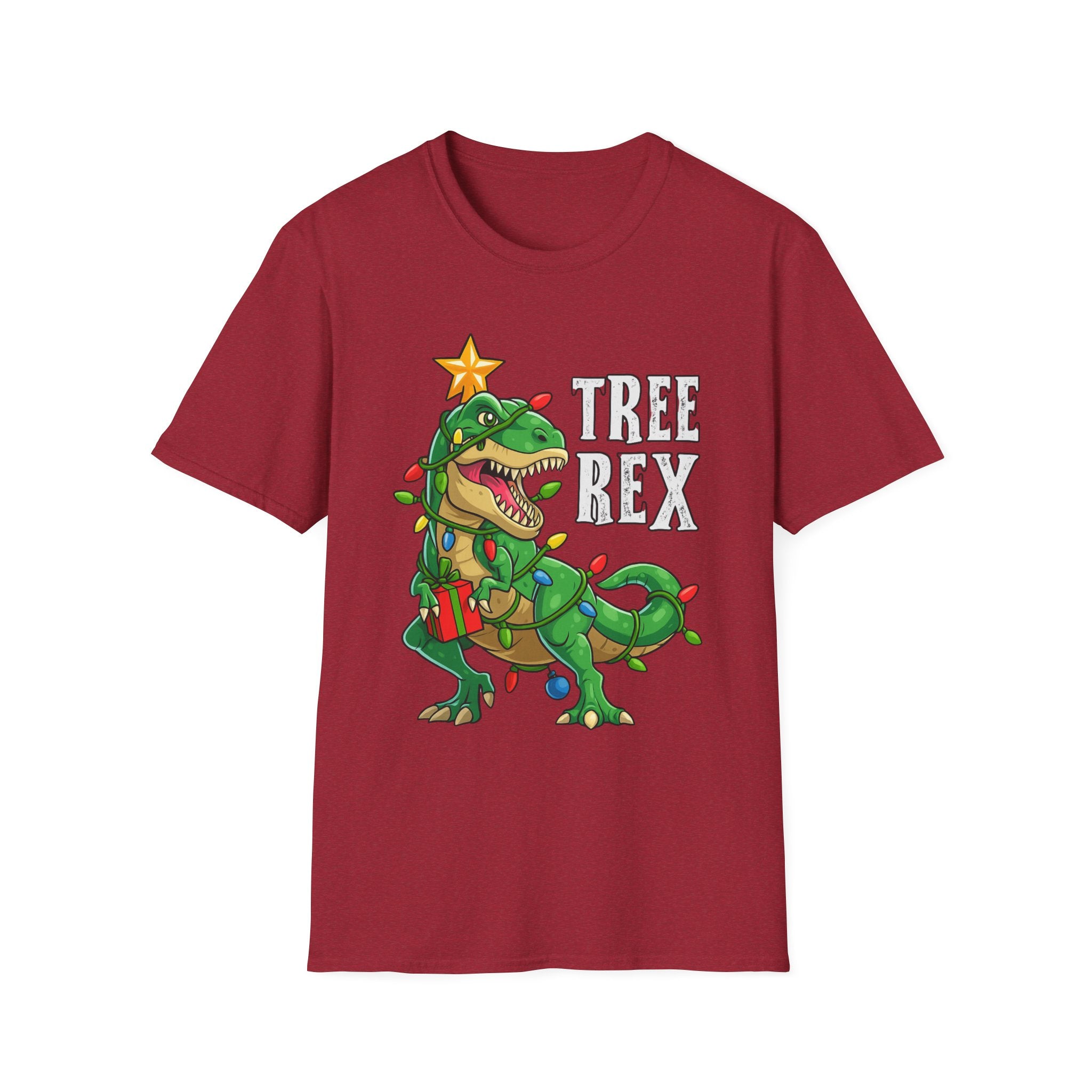 Christmas Tree Rex T-Shirt | Funny Dinosaur Holiday Tee | Festive Graphic Shirt
