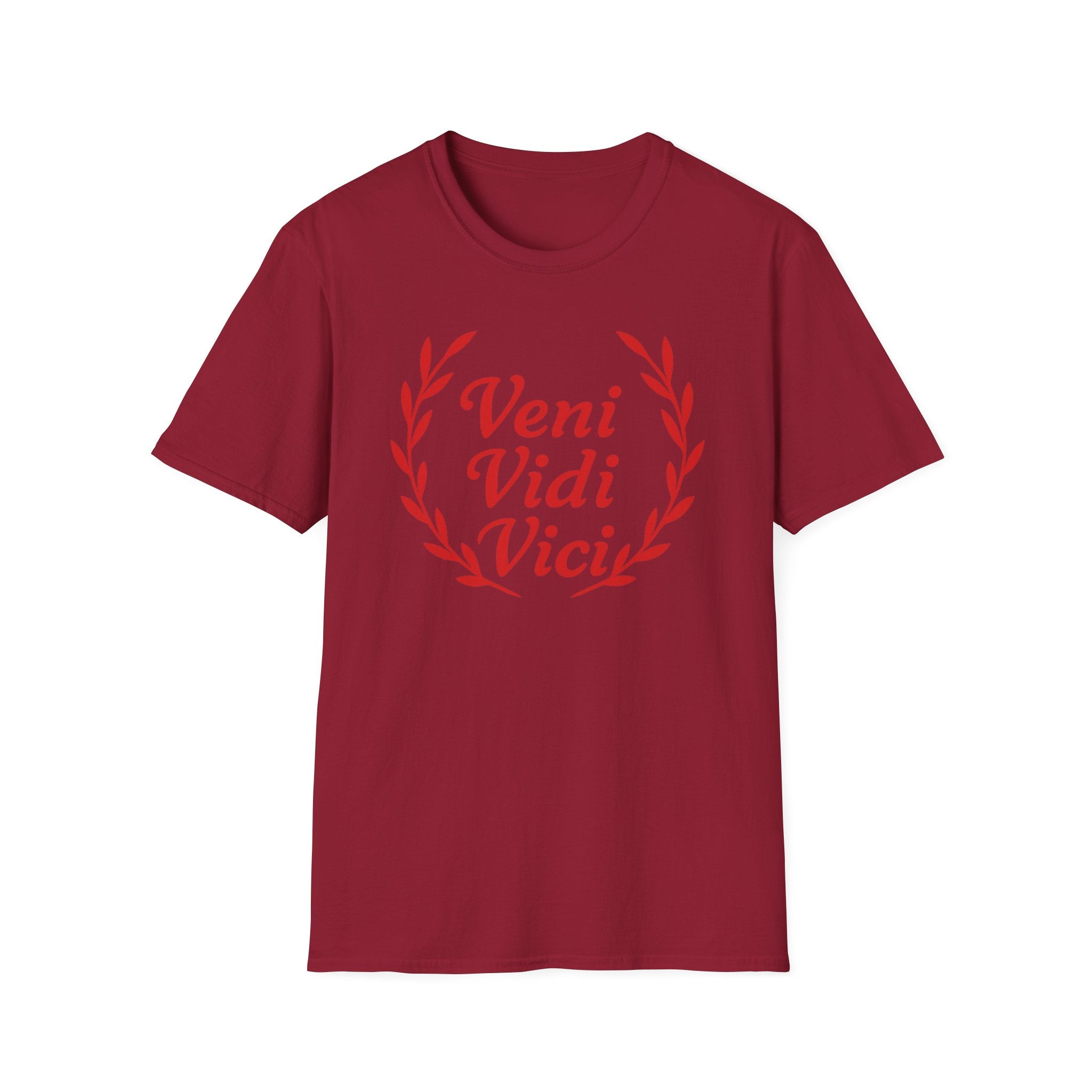 Veni Vidi Vici Light Red Design Softstyle Cotton T-Shirt