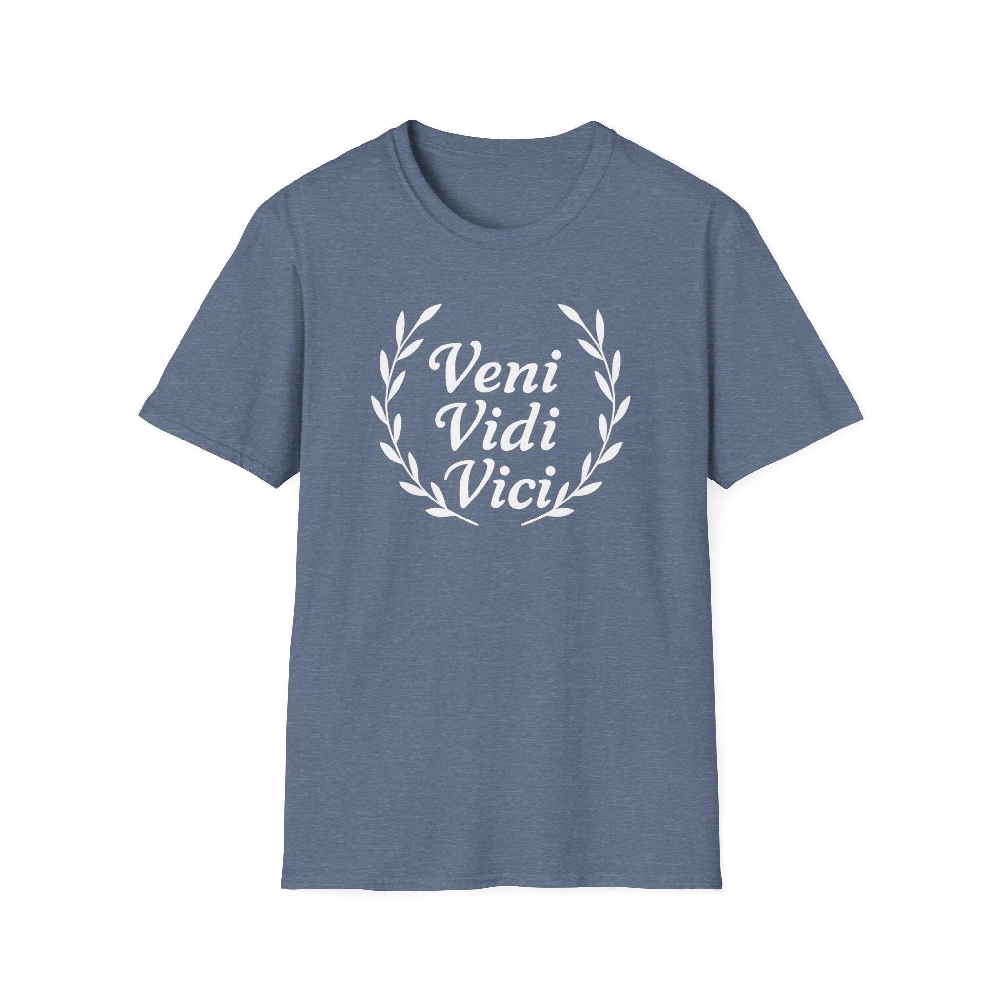 Veni Vidi Vici White Text Unisex  Softstyle T-Shirt