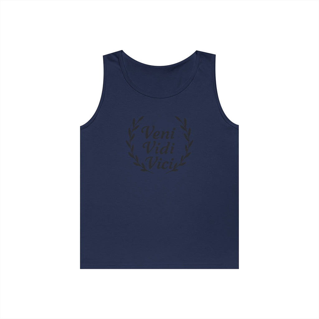 Veni Vidi Vici Black Design Unisex Heavy Cotton Tank Top
