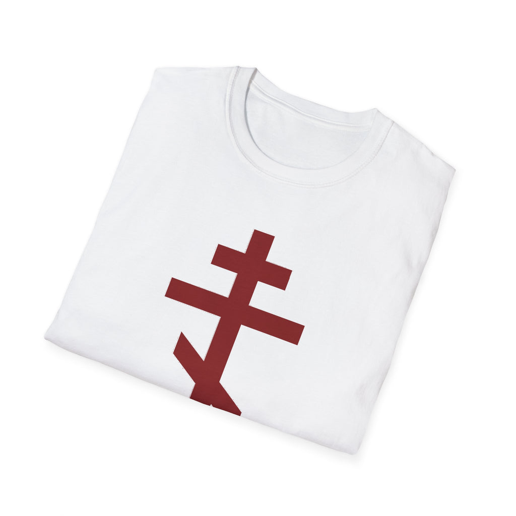Crucifix Red Unisex Cotton Softstyle T-Shirt