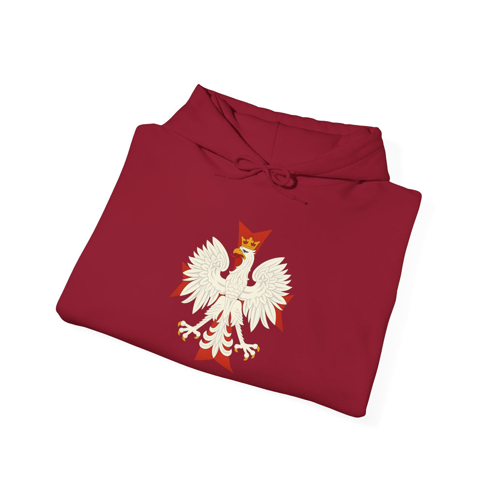 Polish Eagle Cross Pull Over Hoodie Sweatshirt
