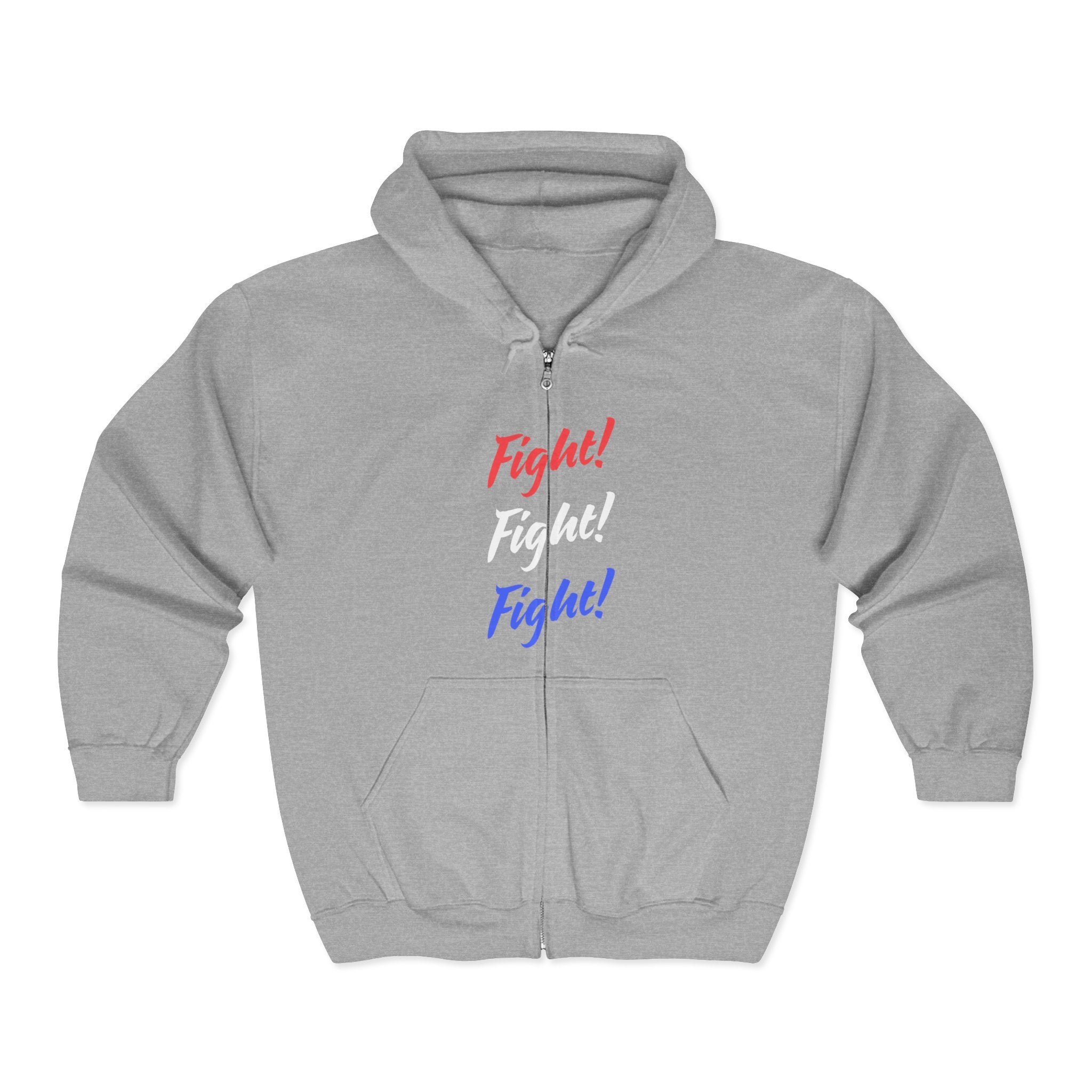 Fight! Fight! Fight! Zip-Up Hoodie, Fight, Fight, Fight Zip-Up Sweatshirt