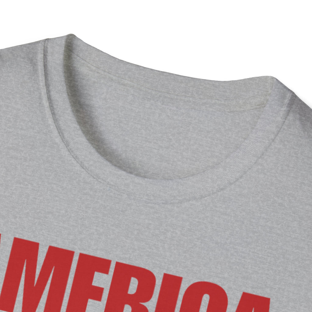 America First Red Design Softstyle Cotton Shirt T-Shirt