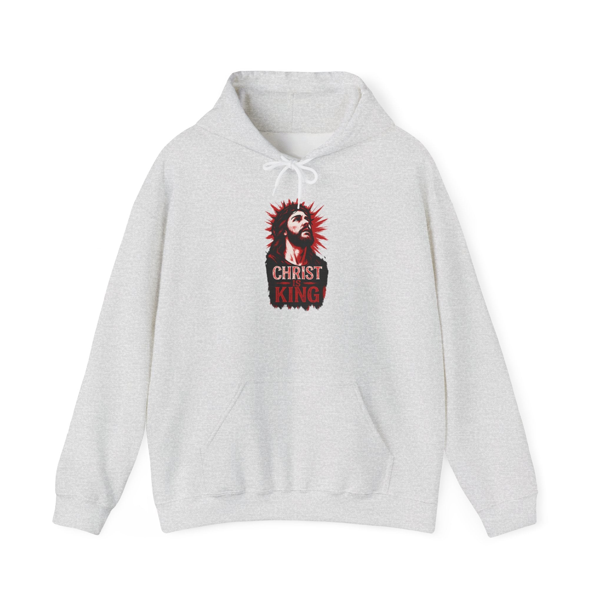 Christ is King Graphic Hoodie | Unisex Heavy Blend Pullover | Faith-Inspired Streetwear
