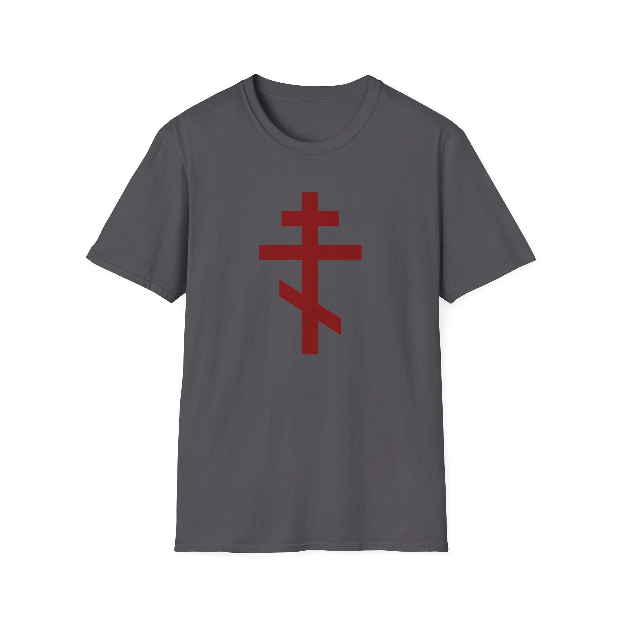 Crucifix Red Unisex Cotton Softstyle T-Shirt