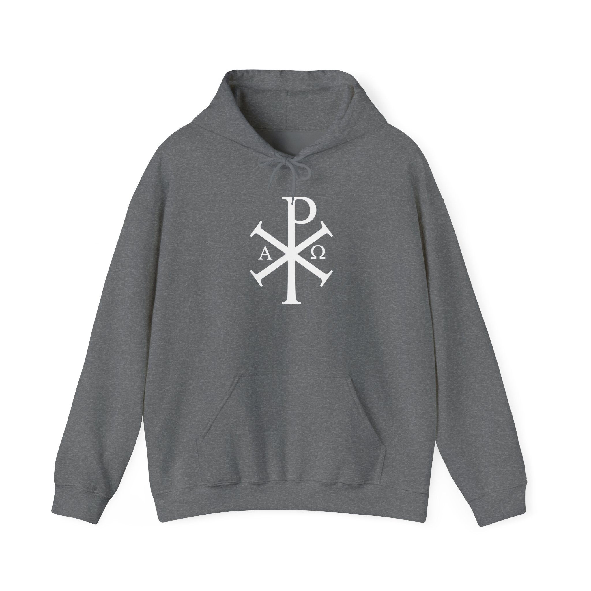 Pi Chi Rho White Design Graphic Pull Over Hoodie Sweatshirt
