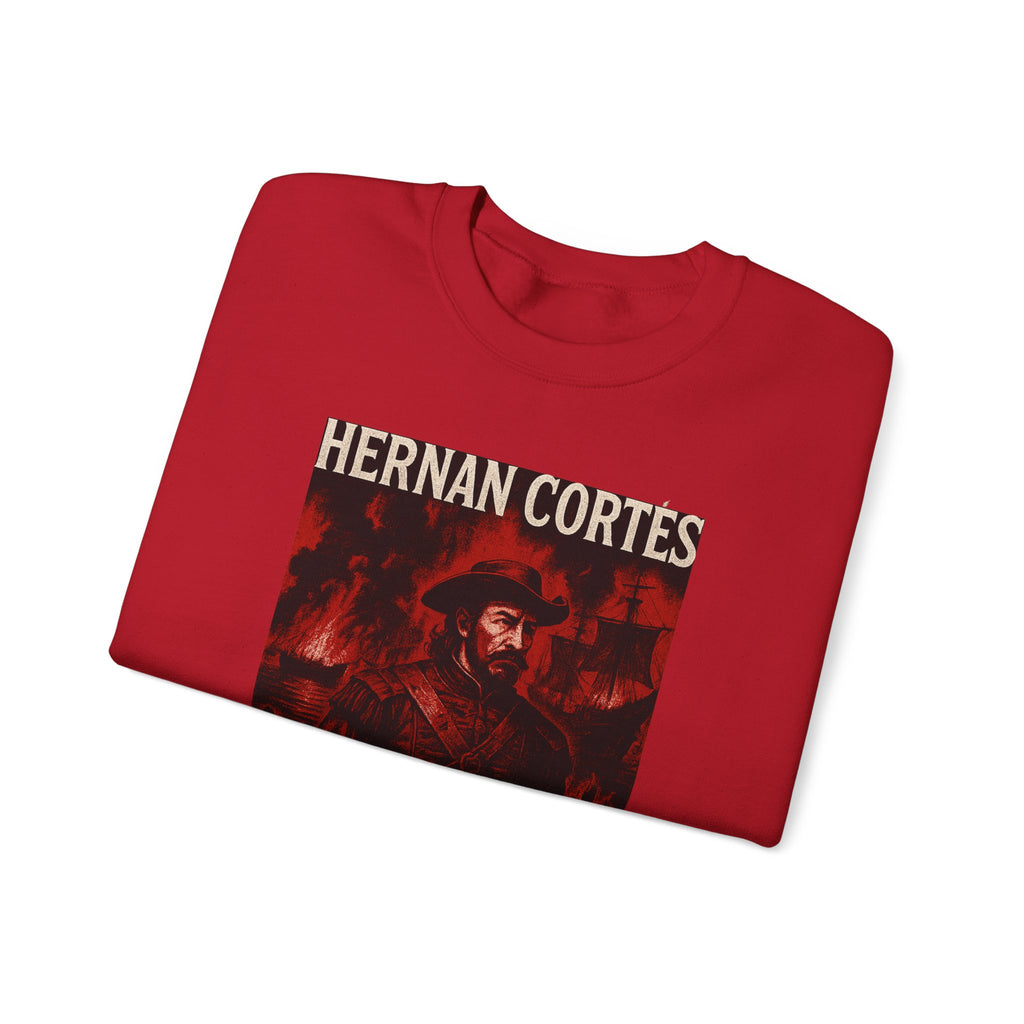 Hernan Cortes Burn The Boats Crewneck Sweatshirt