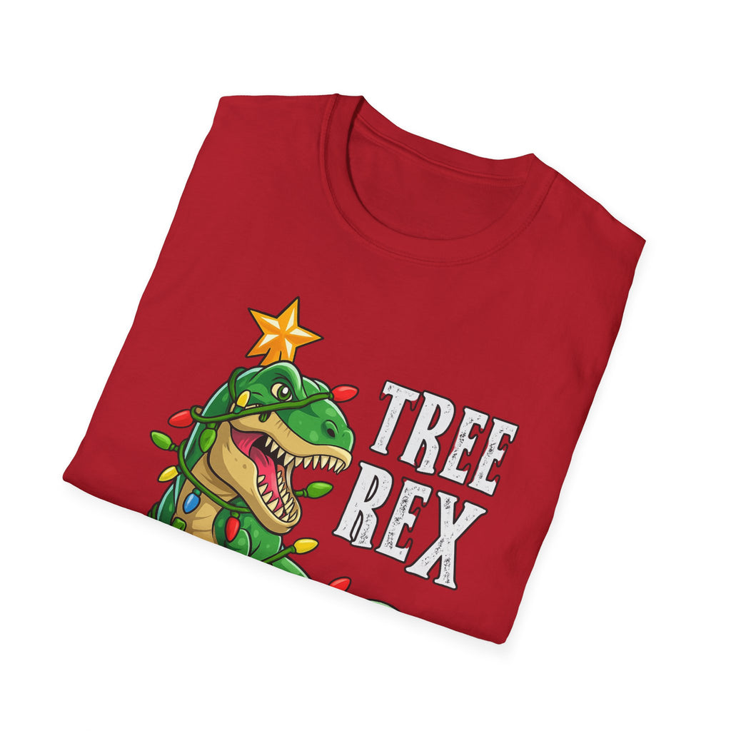 Christmas Tree Rex T-Shirt | Funny Dinosaur Holiday Tee | Festive Graphic Shirt