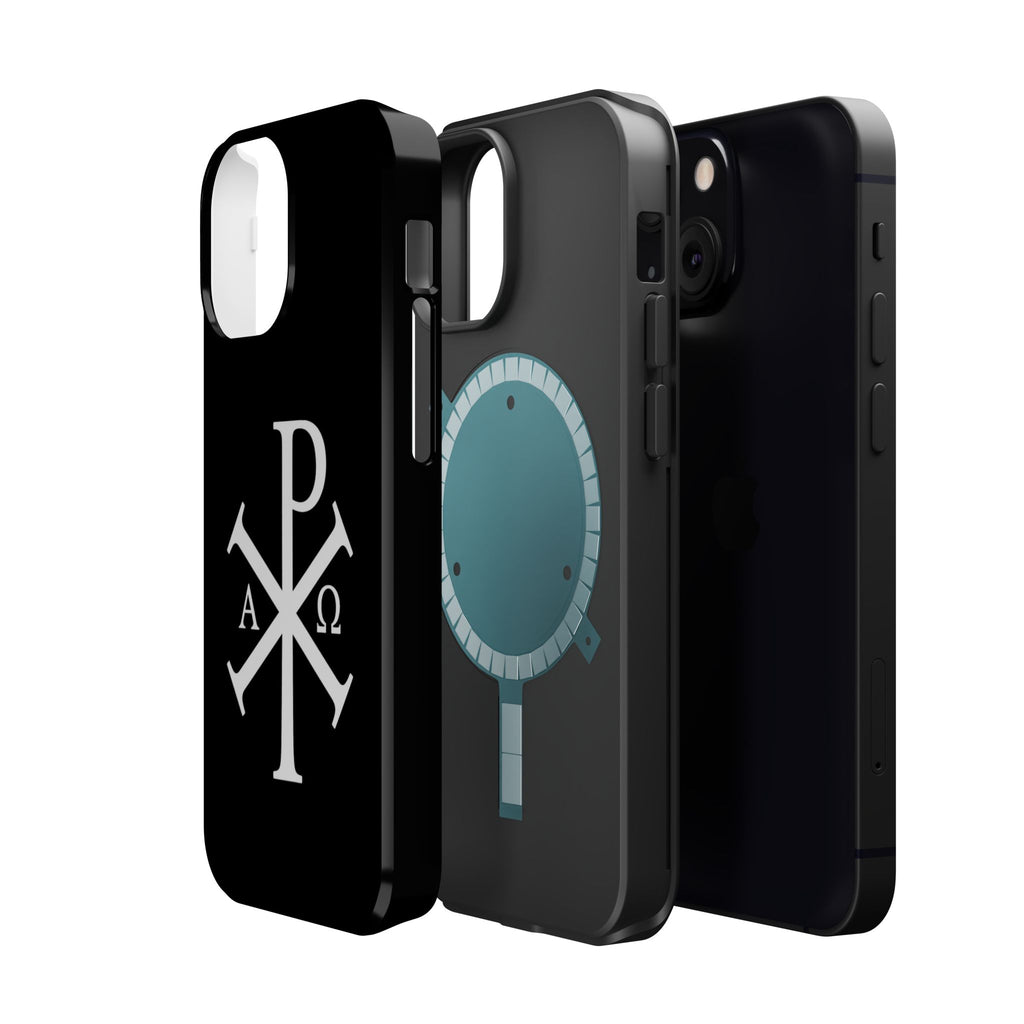 Pi Chi Rho White Design Magnetic Impact-Resistant Cases
