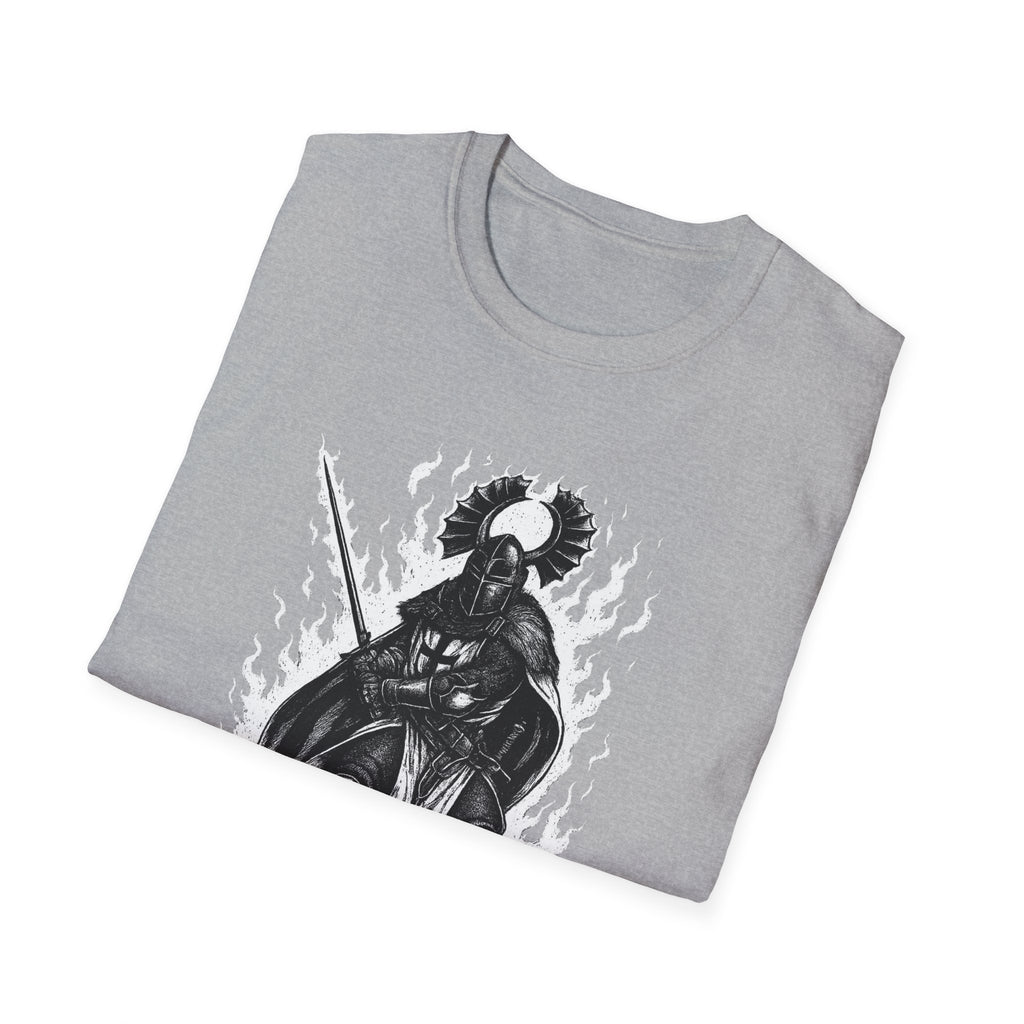 Teutonic Knight With Aura Soft Style Cotton Shirt T-Shirt