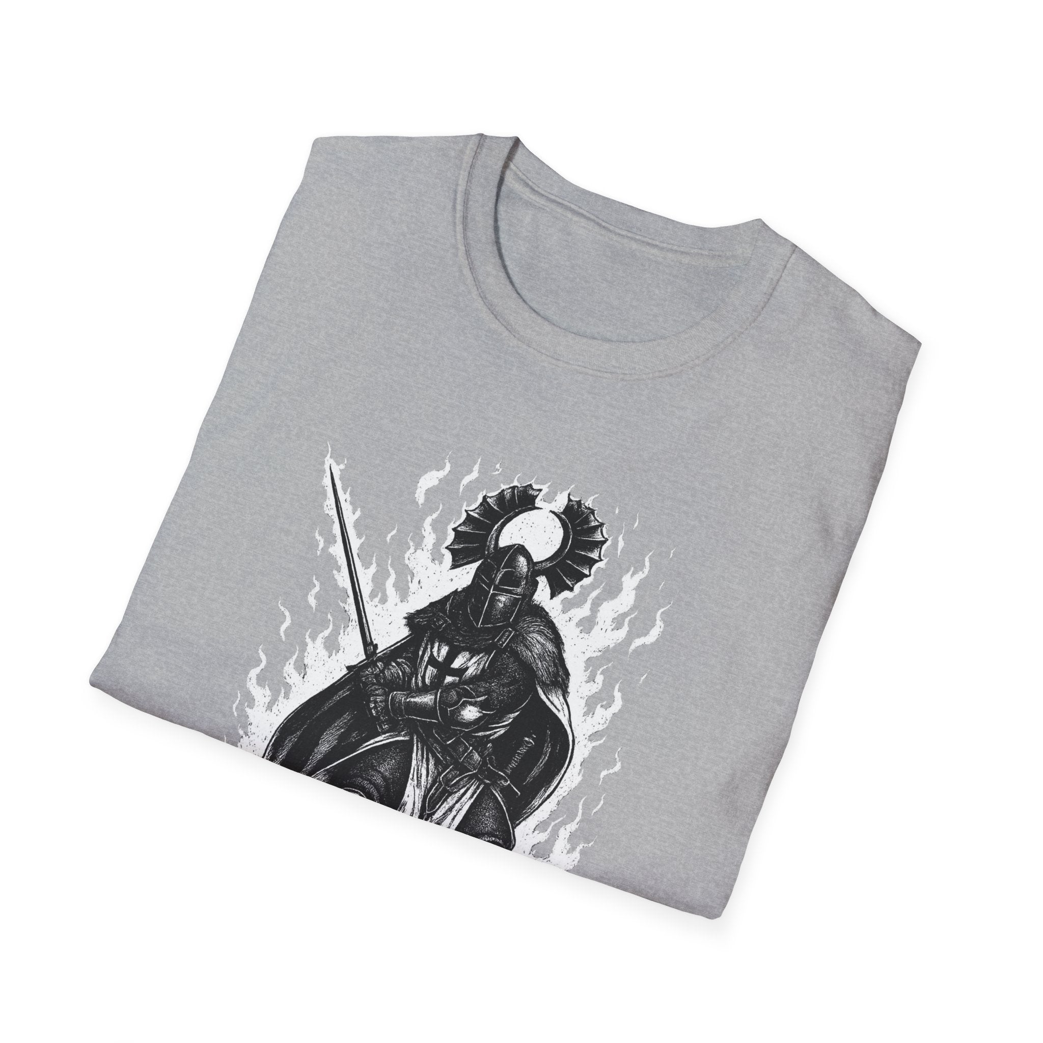 Teutonic Knight With Aura Soft Style Cotton Shirt T-Shirt