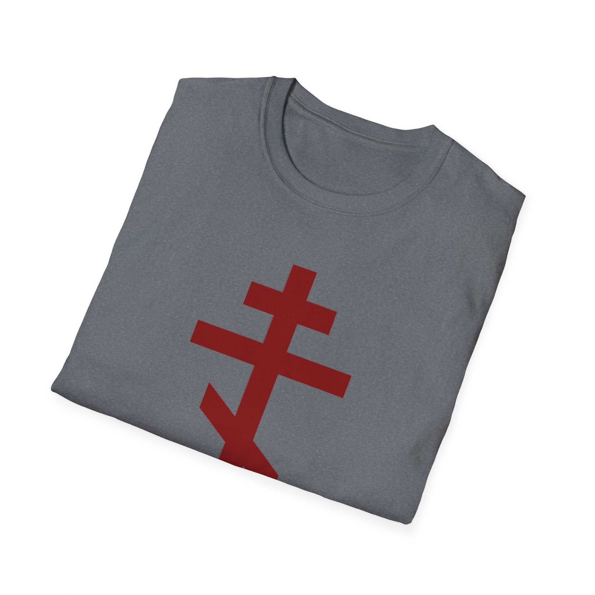 Crucifix Red Unisex Cotton Softstyle T-Shirt