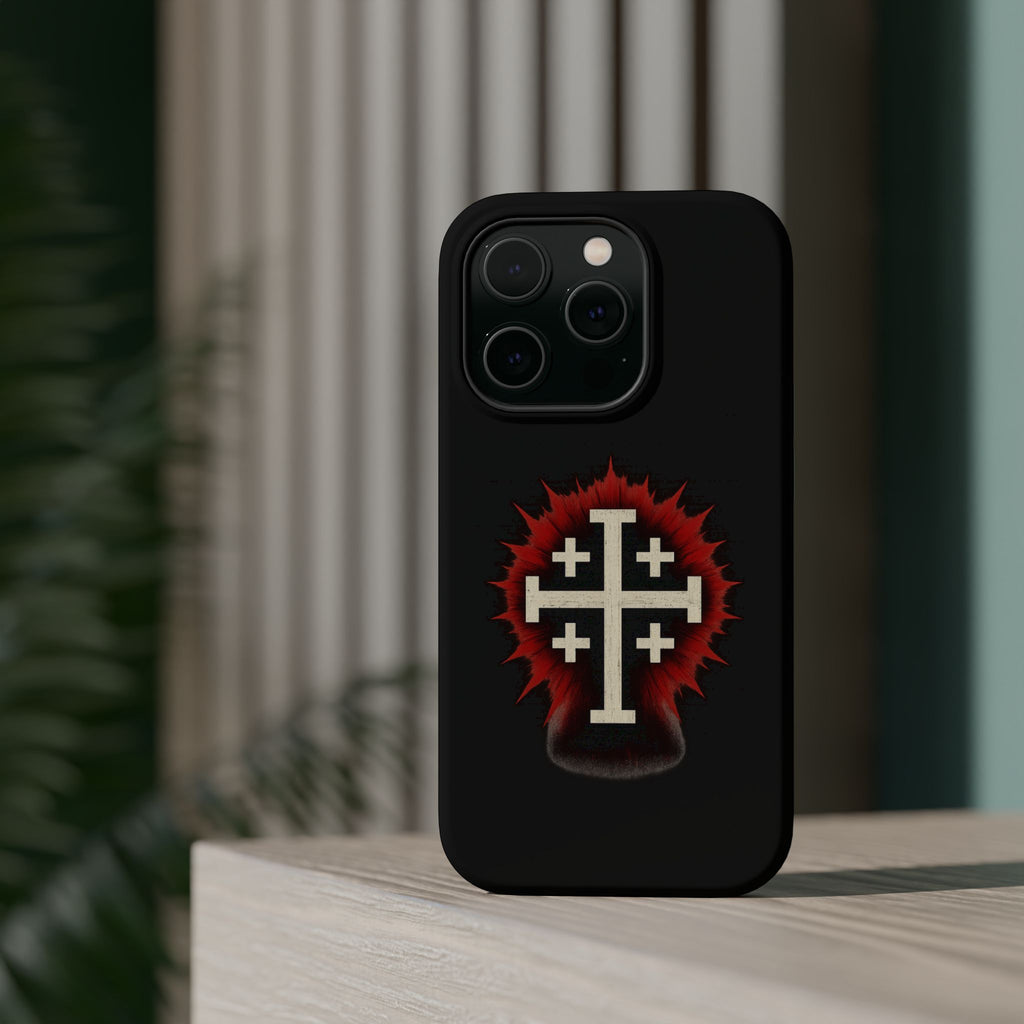 Cross Graphic Impact-Resistant Magnetic Phone Case