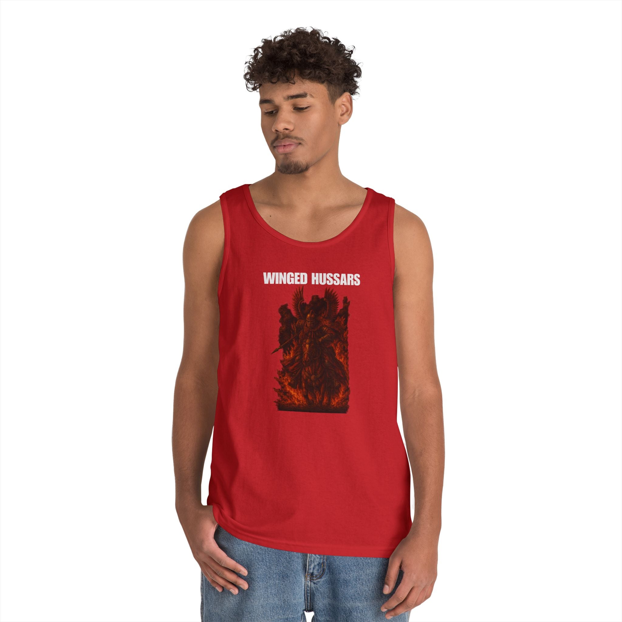 Winged Hussars Fiery Heavy Cotton Tank Top