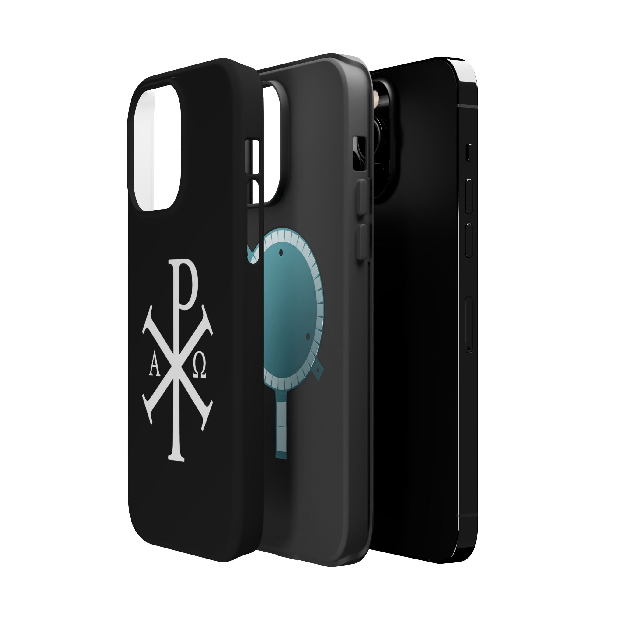 Pi Chi Rho White Design Magnetic Impact-Resistant Cases
