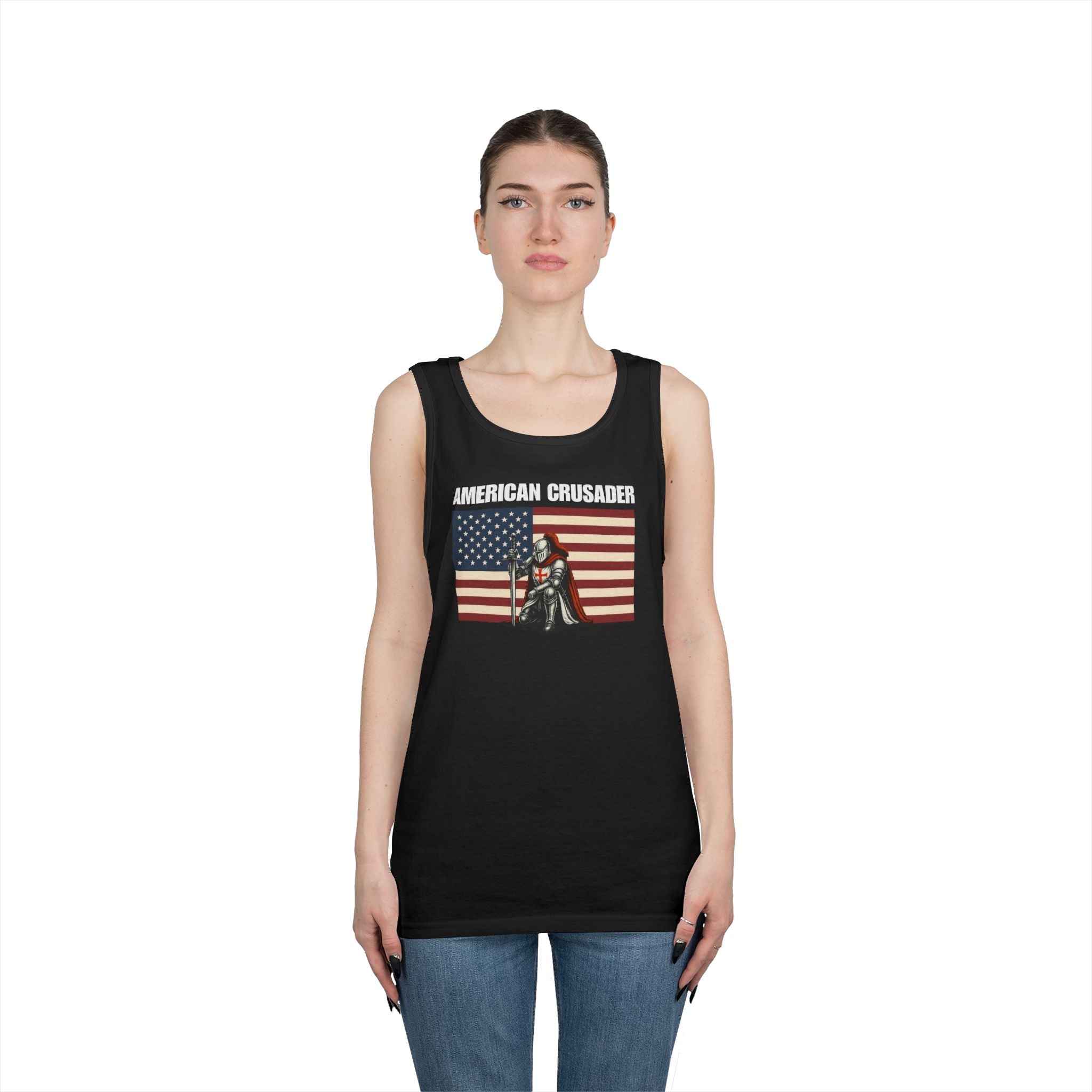 American Crusader Alt Color Design Heavy Cotton Tank Top