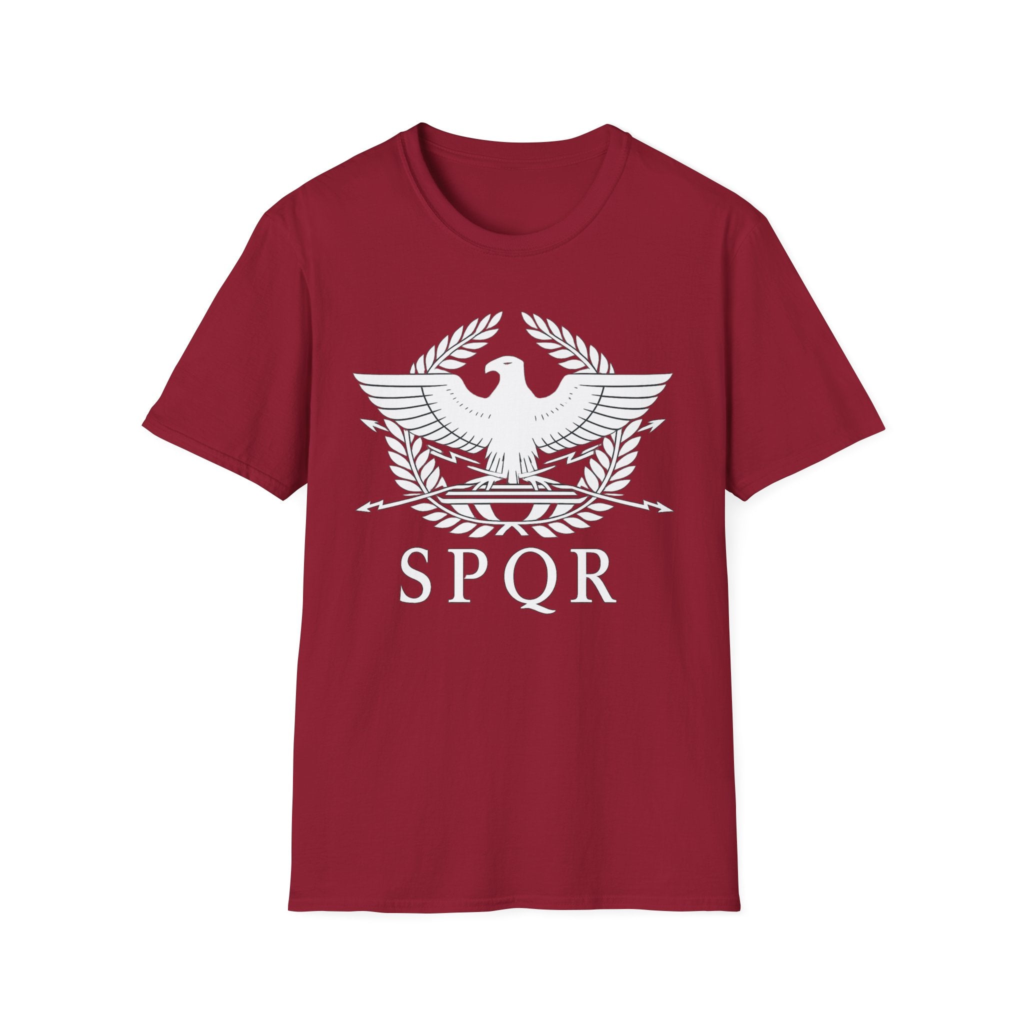 SPQR Roman Eagle White Design Softstyle T-Shirt