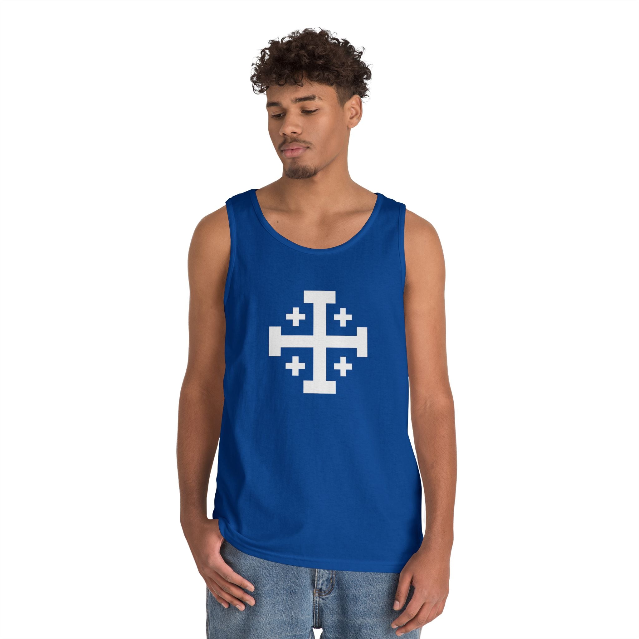 Cross of Jerusalem Unisex Heavy Cotton Tank Top