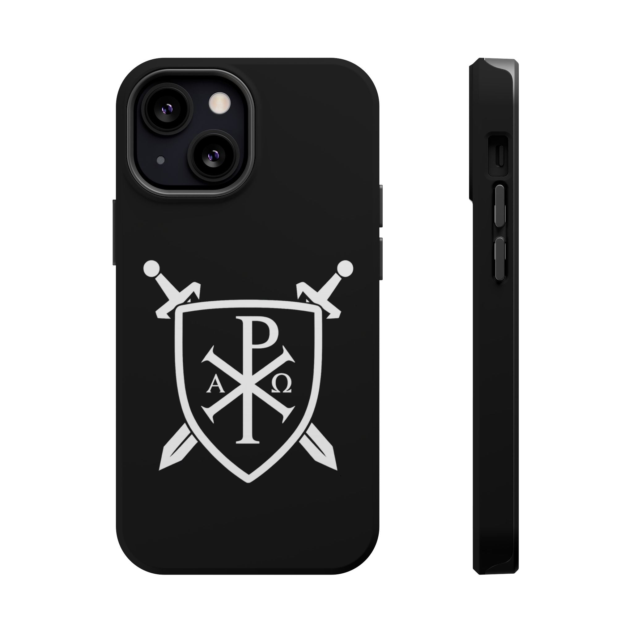 Swords and Shield Pi Chi Rho Graphic Design Magnetic Impact-Resistant Cases