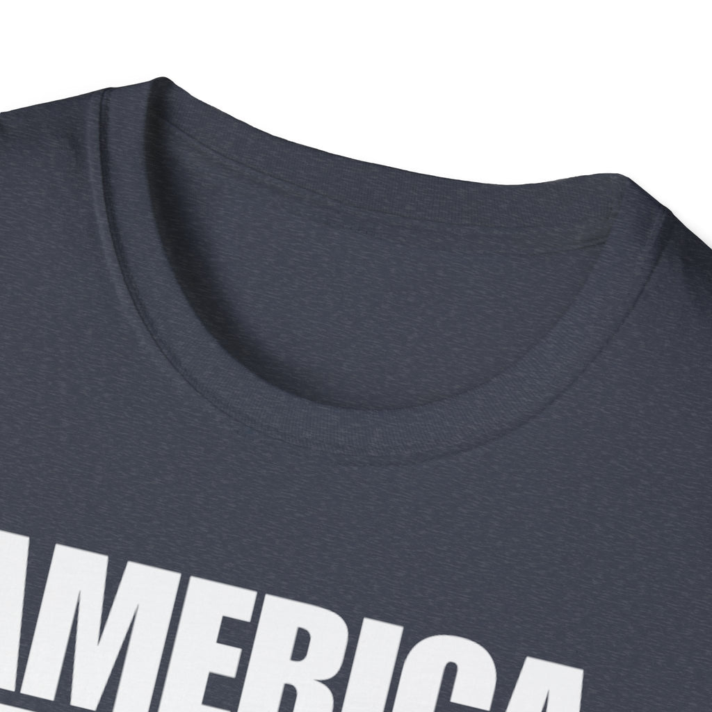 America First American Flag Softstyle Cotton Shirt T-Shirt