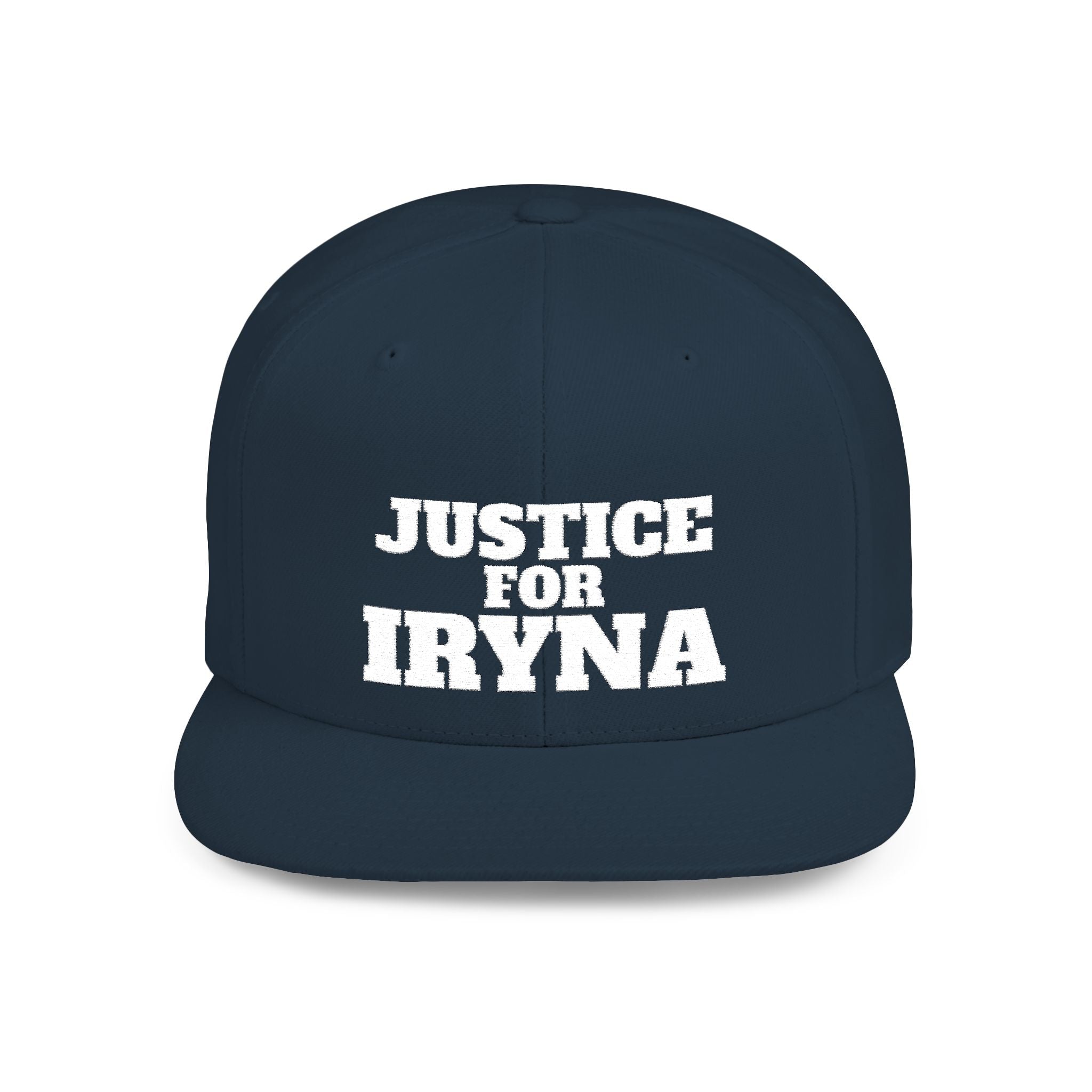 Justice for Iryna Flat Bill Snapback Hat, Statement Cap,