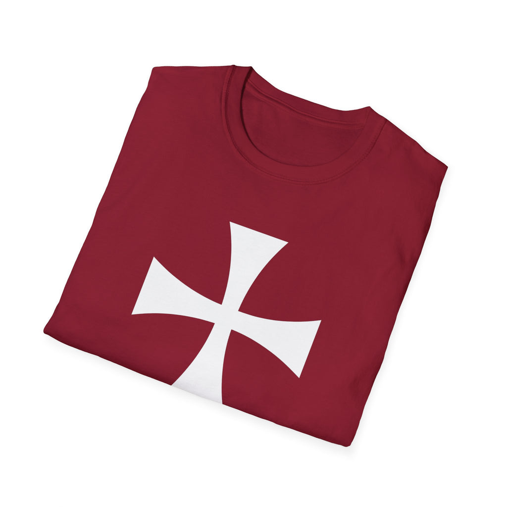 Teutonic Cross White Softstyle Cotton T-Shirt