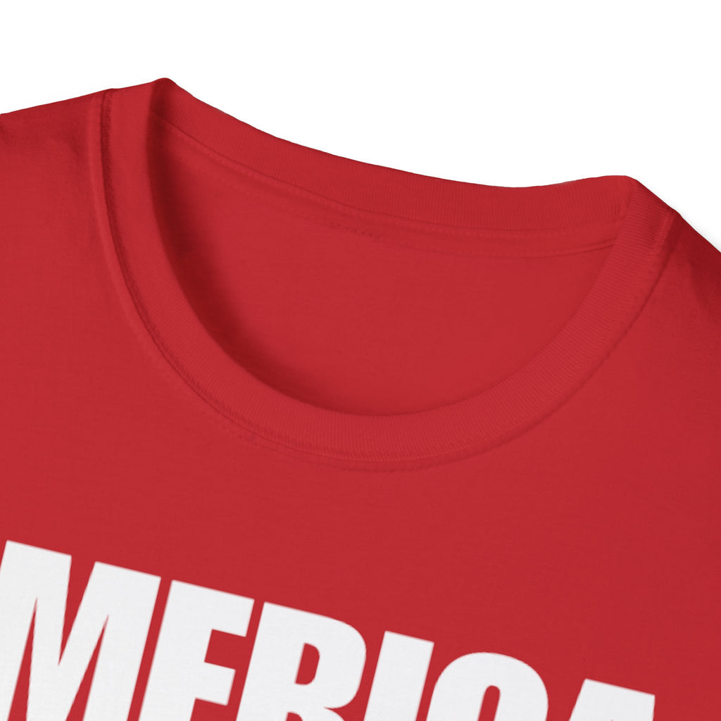 America First (Text Only) Unisex Softstyle T-Shirt